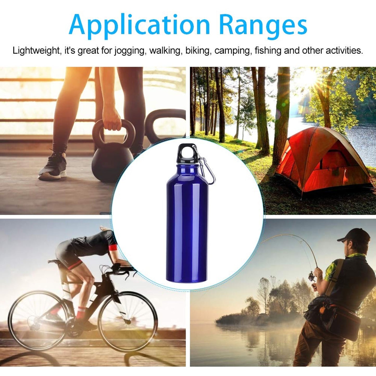 Aluminium Sports Water Bottle, 1 Pc (Capacity 300 ML Approx) - Springkart 