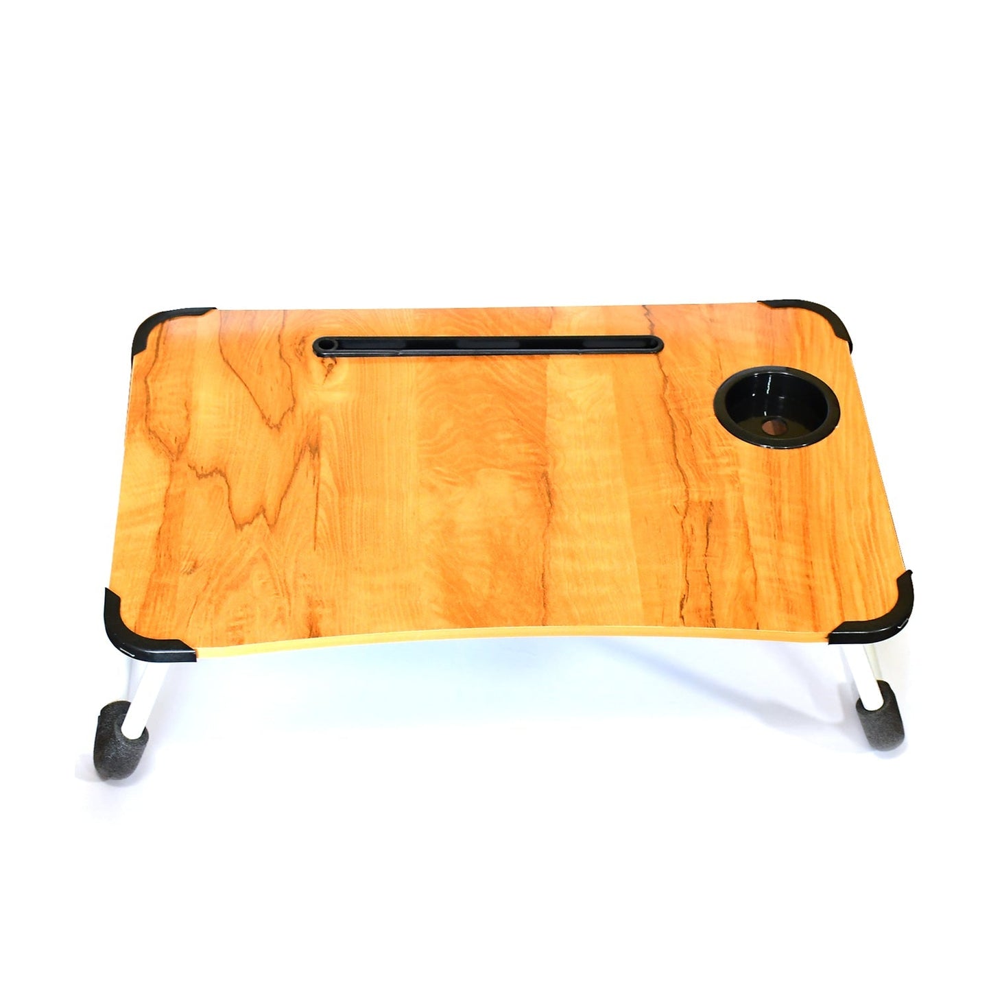 Laptop Table Foldable Portable Notebook Bed Lap Desk Tray Stand Reading Holder with Coffee Cup Slot for Breakfast, Reading & Movie Watching. - Springkart 