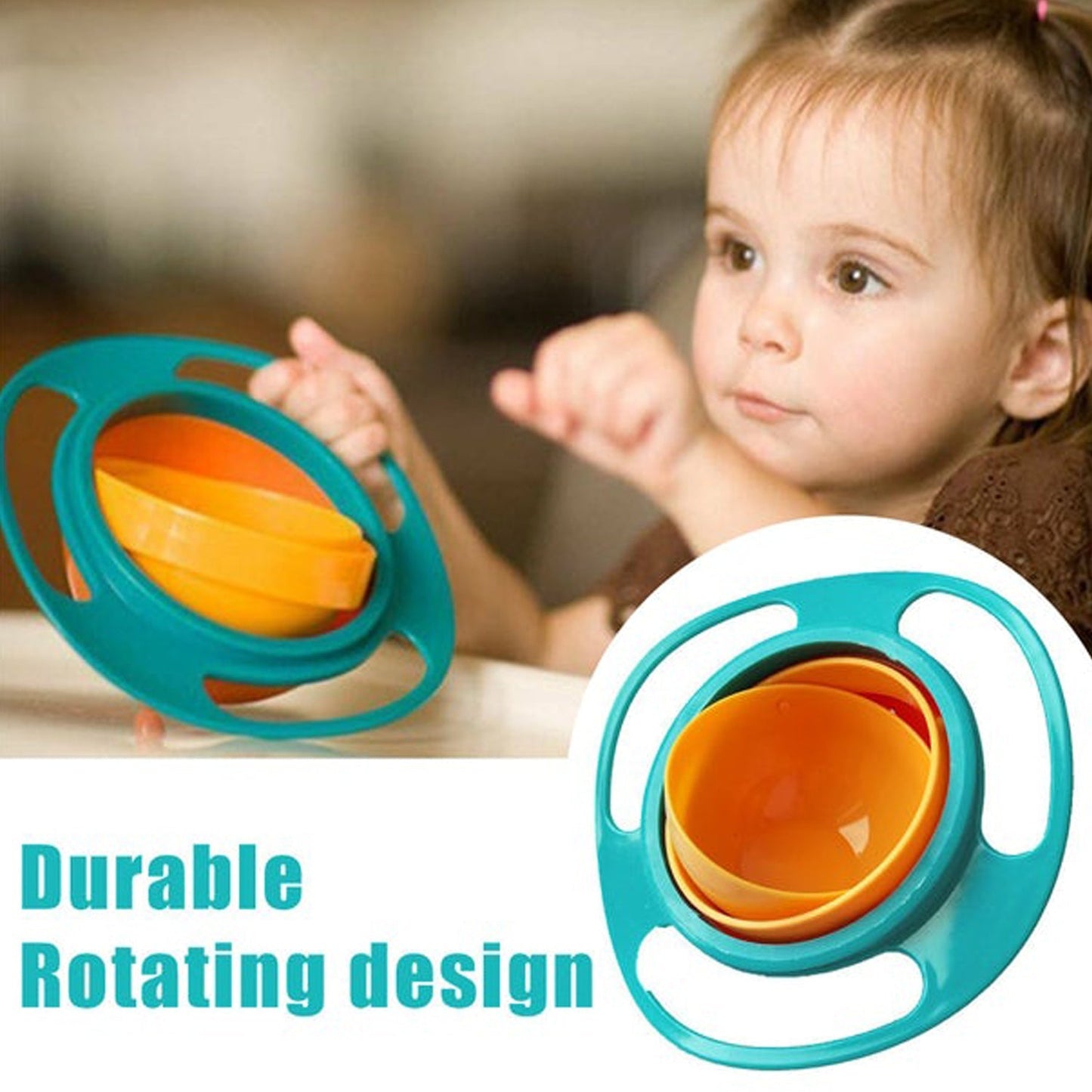 Rotating Baby Bowl used for serving food to kids and toddlers etc. - Springkart 