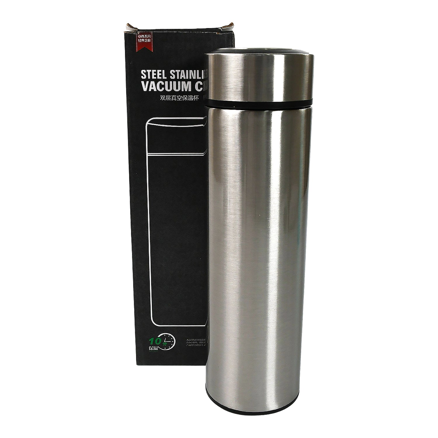 Double Stainless Steel Wall Smart Flask Vacuum Insulated Water Bottle | Perfect for Hot and Cold Drinks | for Campaign Travelling (450ml Approx) (Mix Color / Mix Design)) - Springkart 