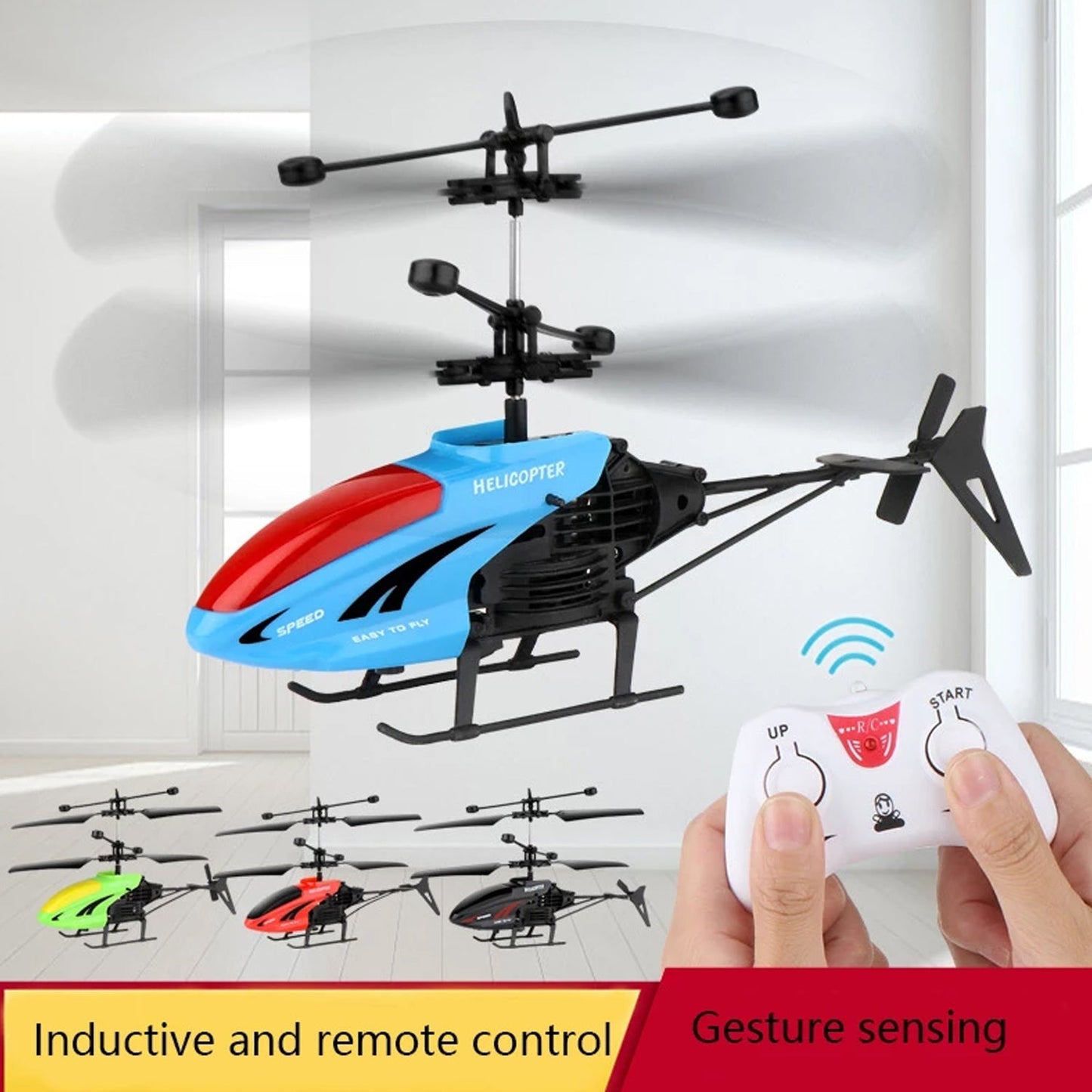 Remote Control Helicopter with USB Chargeable Cable for Boy and Girl Children (Pack of 1) - Springkart 