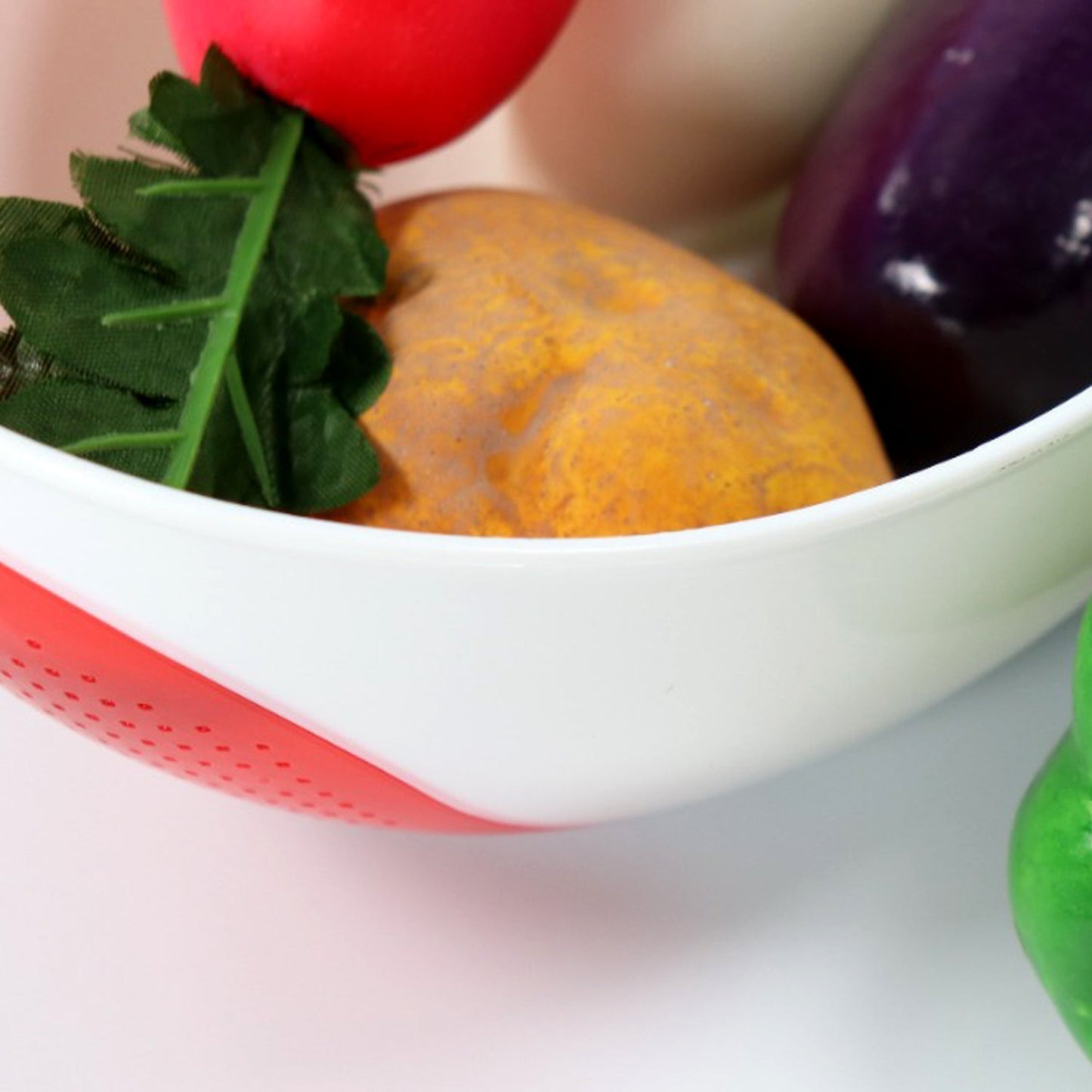 Plastic Rice Pulses Fruits Vegetable Noodles Pasta Washing Bowl and Strainer - Springkart 