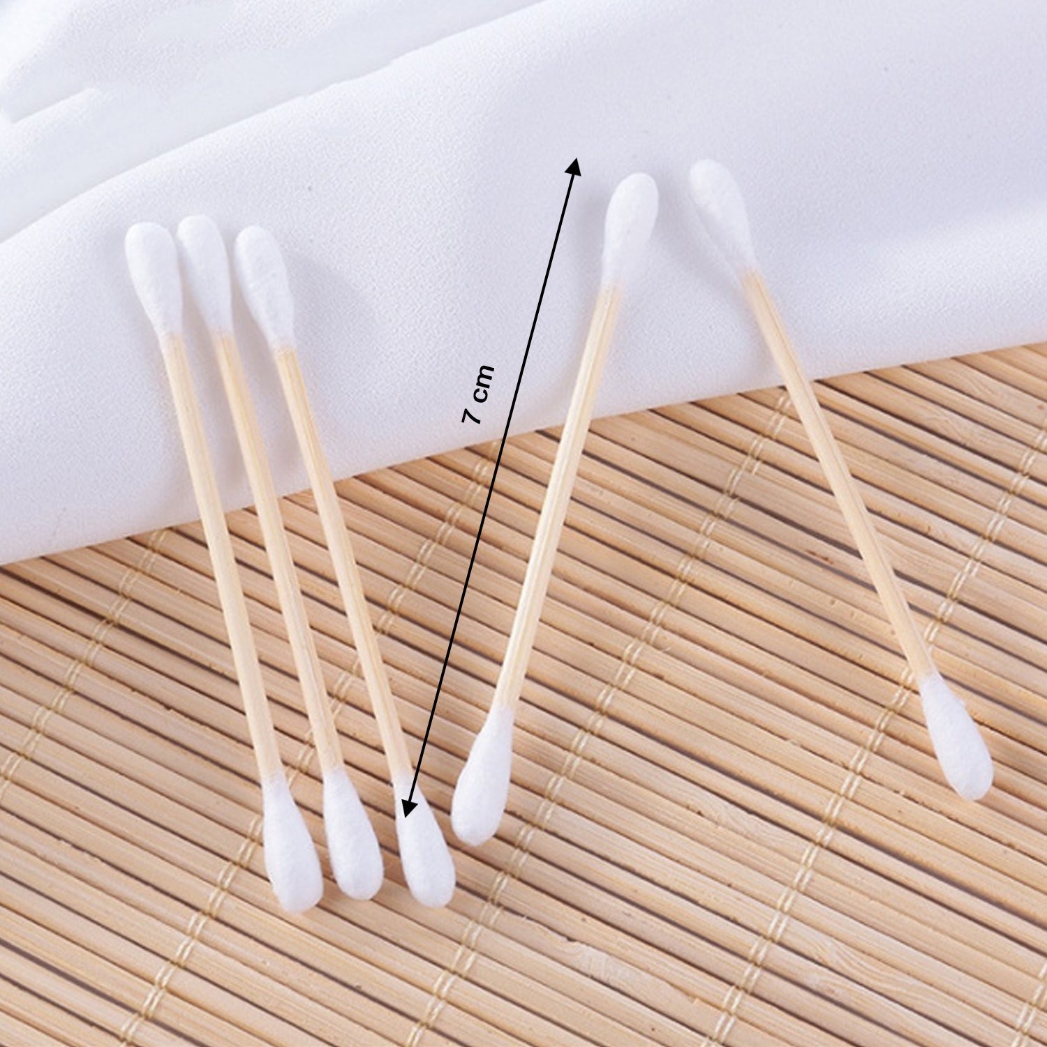 Cotton Swabs Bamboo with Wooden Handles for Makeup Clean Care Ear Cleaning Wound Care Cosmetic Tool Double Head Biodegradable Eco Friendly (pack of 20) - Springkart 