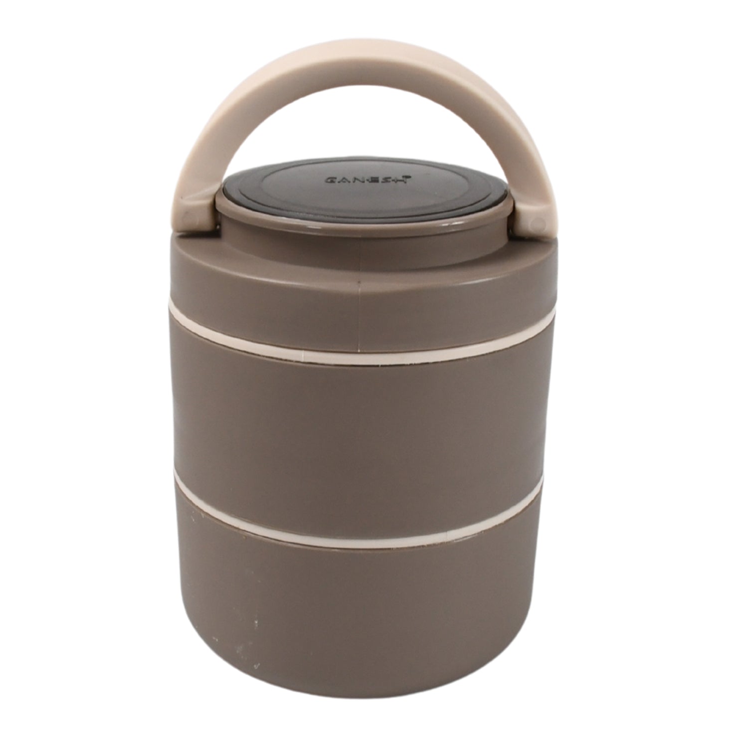 Ganesh Smart Stack 2 Layer Portable Lunch Box Stainless Steel Airtight Leak-Proof Lunch Box for Office, School, Picnic: Color May Vary (2 Layer) - Springkart 