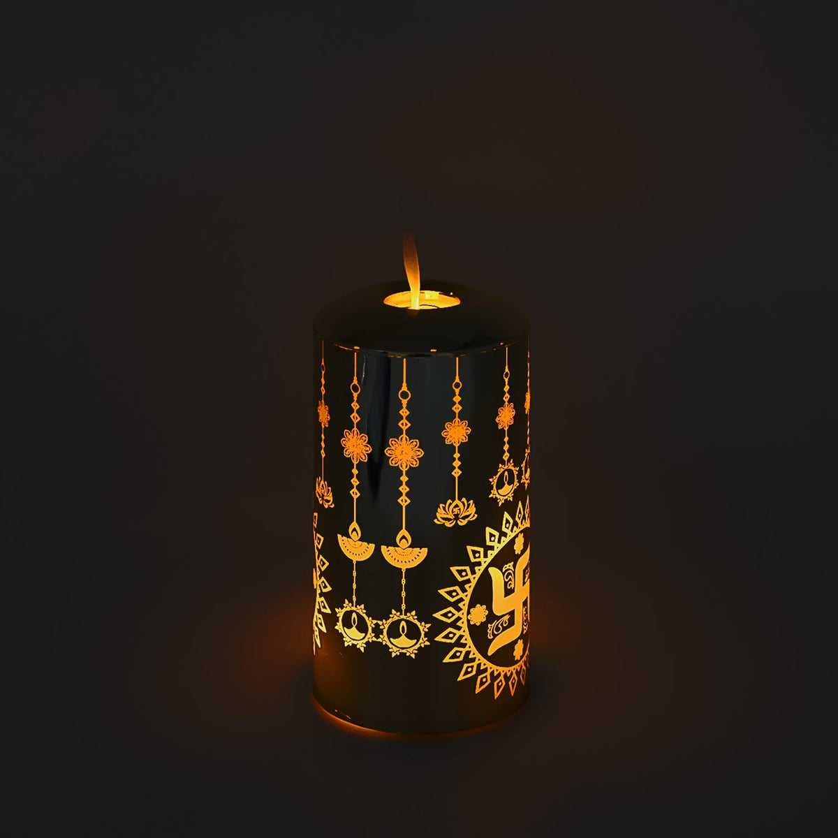 Flameless Diya Flickering Candle, Realistic Moving Flame LED Light (1 Pc / Mix Design) - Springkart 