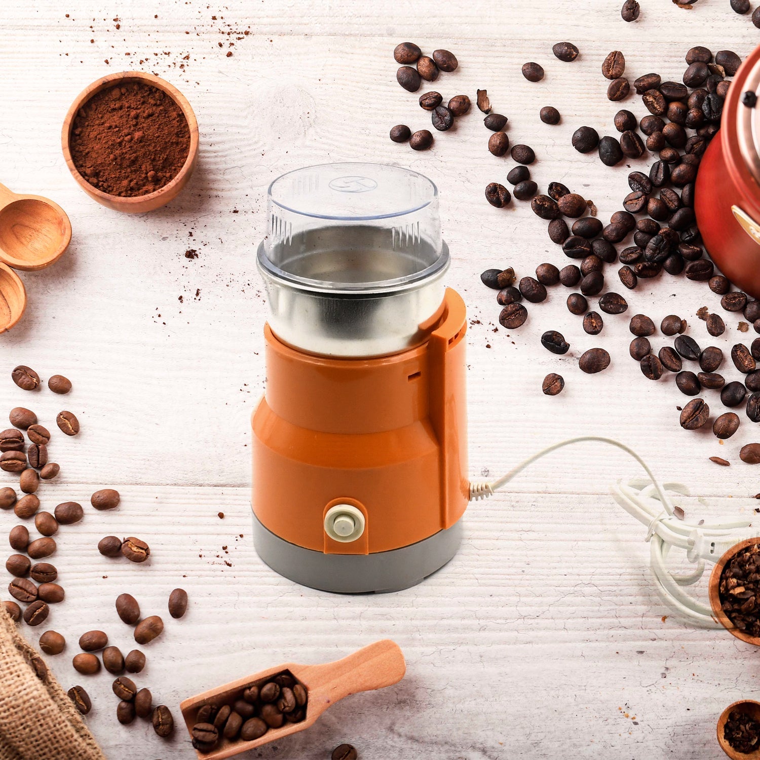 Multi Function Small Food Grinder Grain Grinder, Portable Coffee Bean Seasonings Spices Mill Powder Machine Small Kitchen Appliances for Home and Office - Springkart 