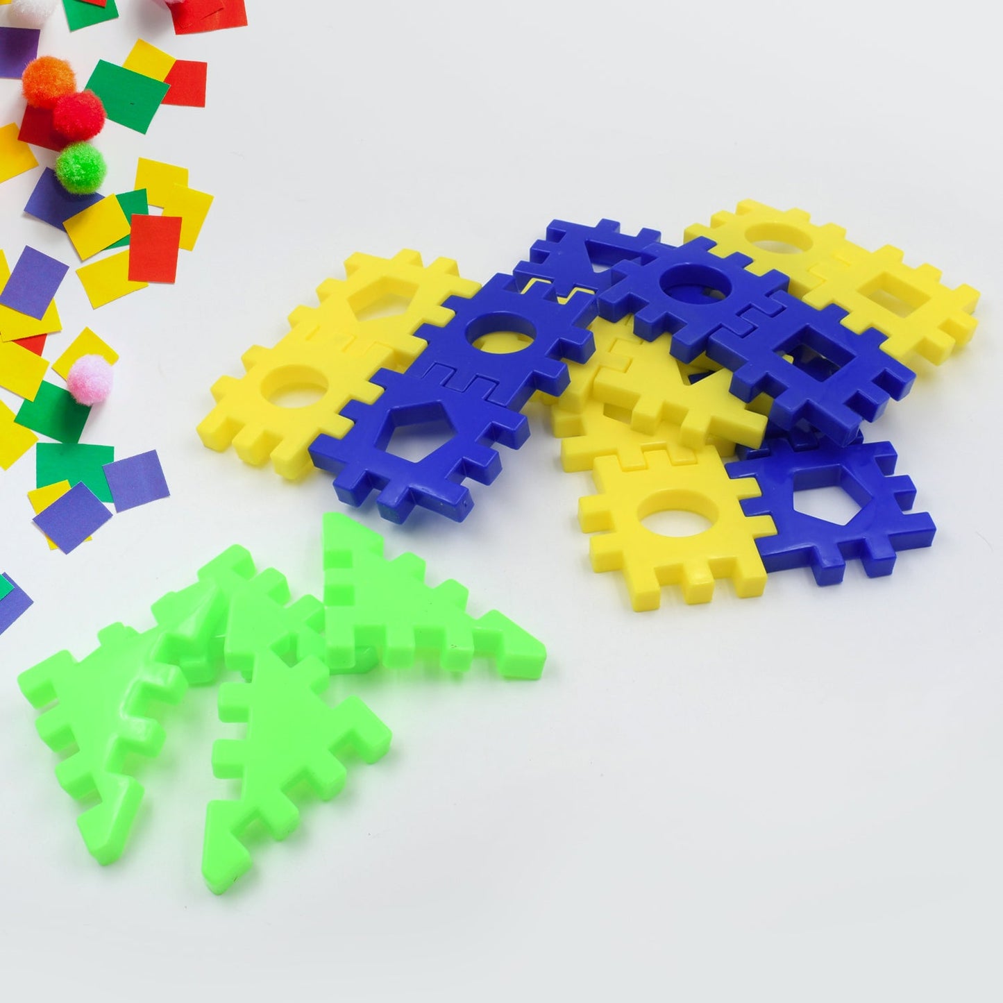 Multi-Color Educational Building Blocks Set for Kids Aged 3-12 - 4 Pc & 12 Pc Options, Perfect Gift for Boys and Girls - Springkart 