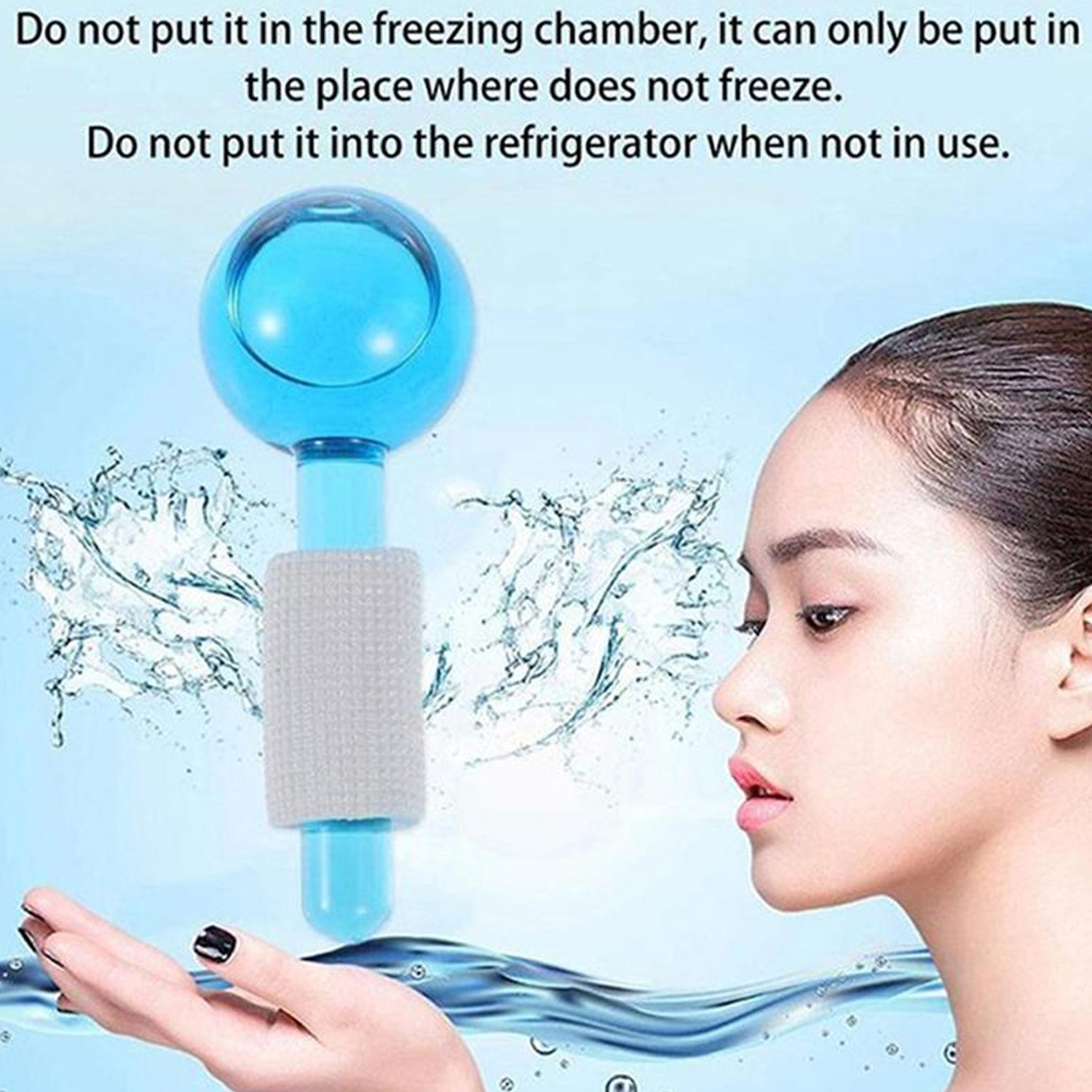Facial Massage Ice Ball Face Massager Ball Ice Face Roller Crystal Eyes Massager - Springkart 