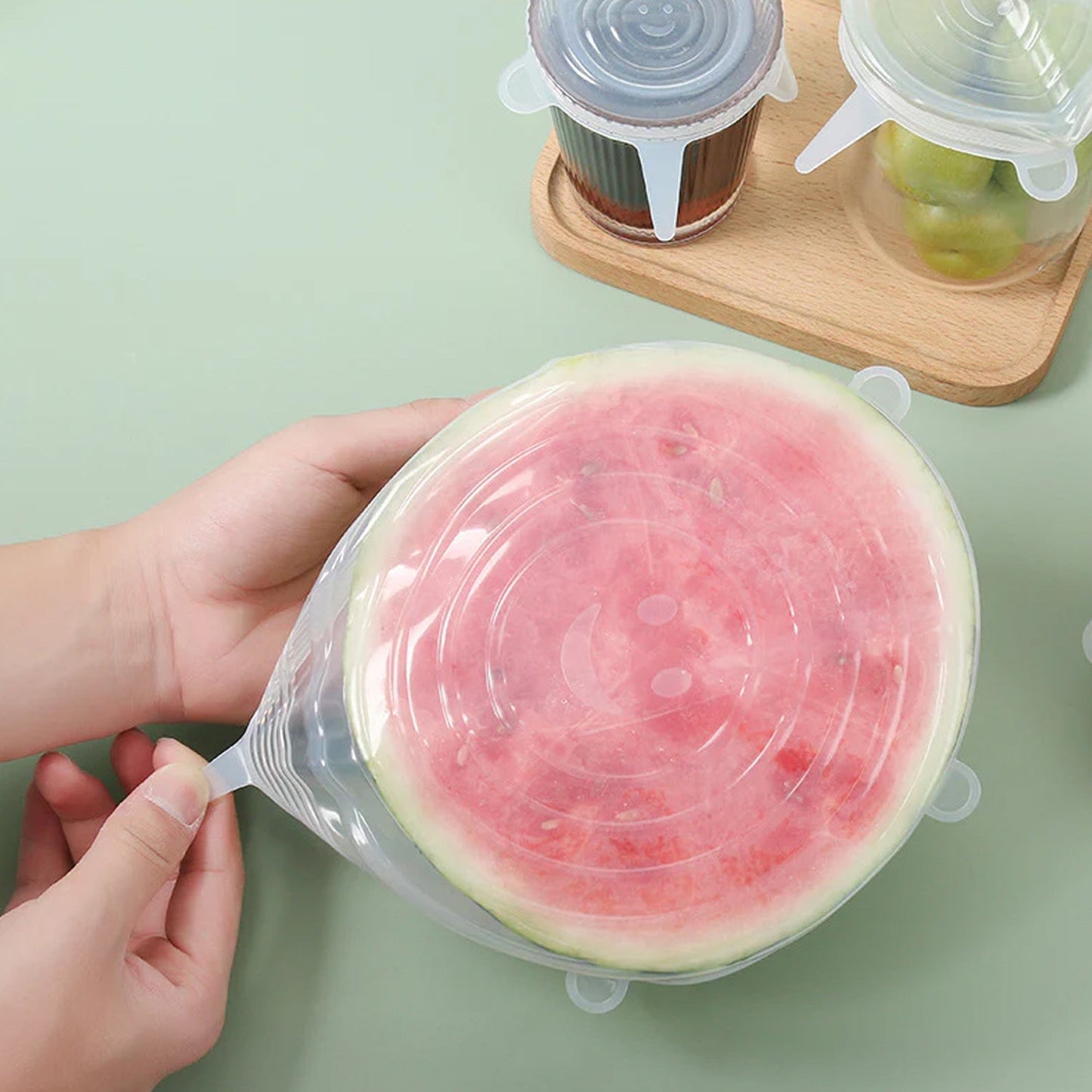 Silicone Food Cover Stretch Lids (6 Pcs Set / 62 Gm) - Springkart 