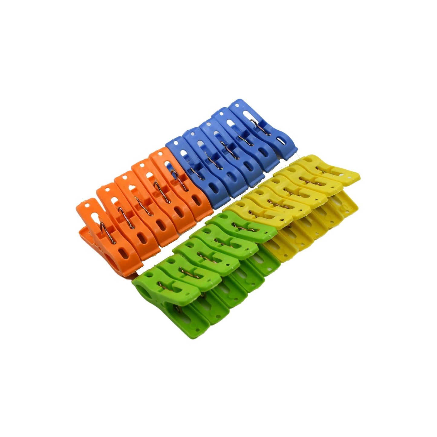 Multifunction Plastic Heavy Quality Cloth Hanging Clips, Plastic Laundry Clothes Pins Set of 20 Pieces - Springkart 