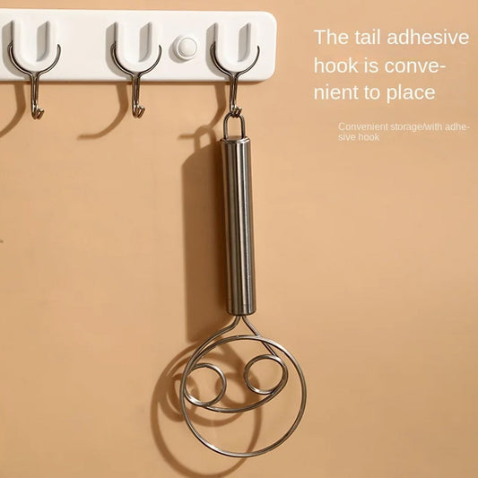 Dough Whisk, Premium Stainless Steel Dutch Whisk, Dough Hand Mixer Artisan Blender For Egg, Bread, Cake, Pastry, Pizza Dough - Perfect Baking Tools, Whisking, Tirring Kitchen Tools (1 Pc) - Springkart 