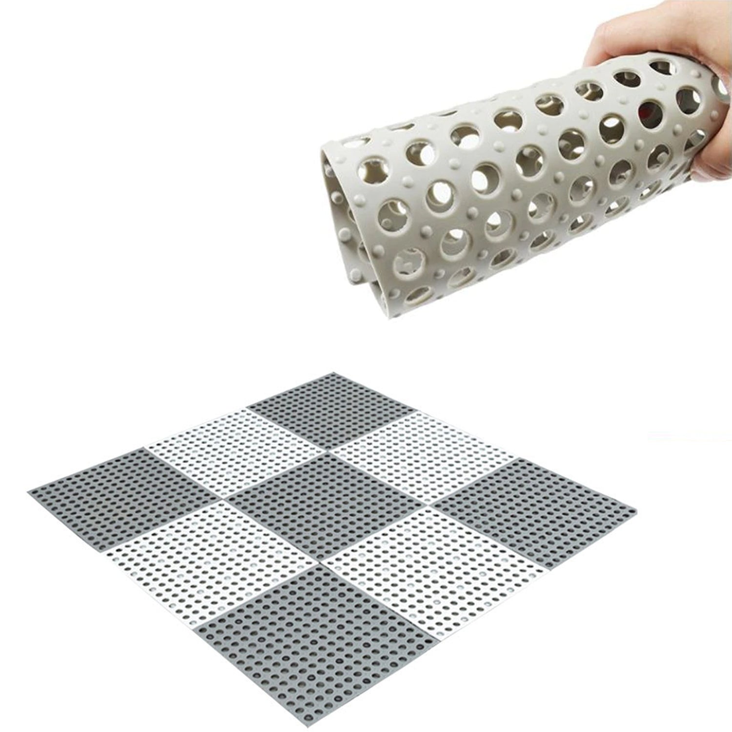 Bath Anti Slip Mat Used while bathing and toilet purposes to avoid slippery floor surfaces. (Pack Of 6) - Springkart 