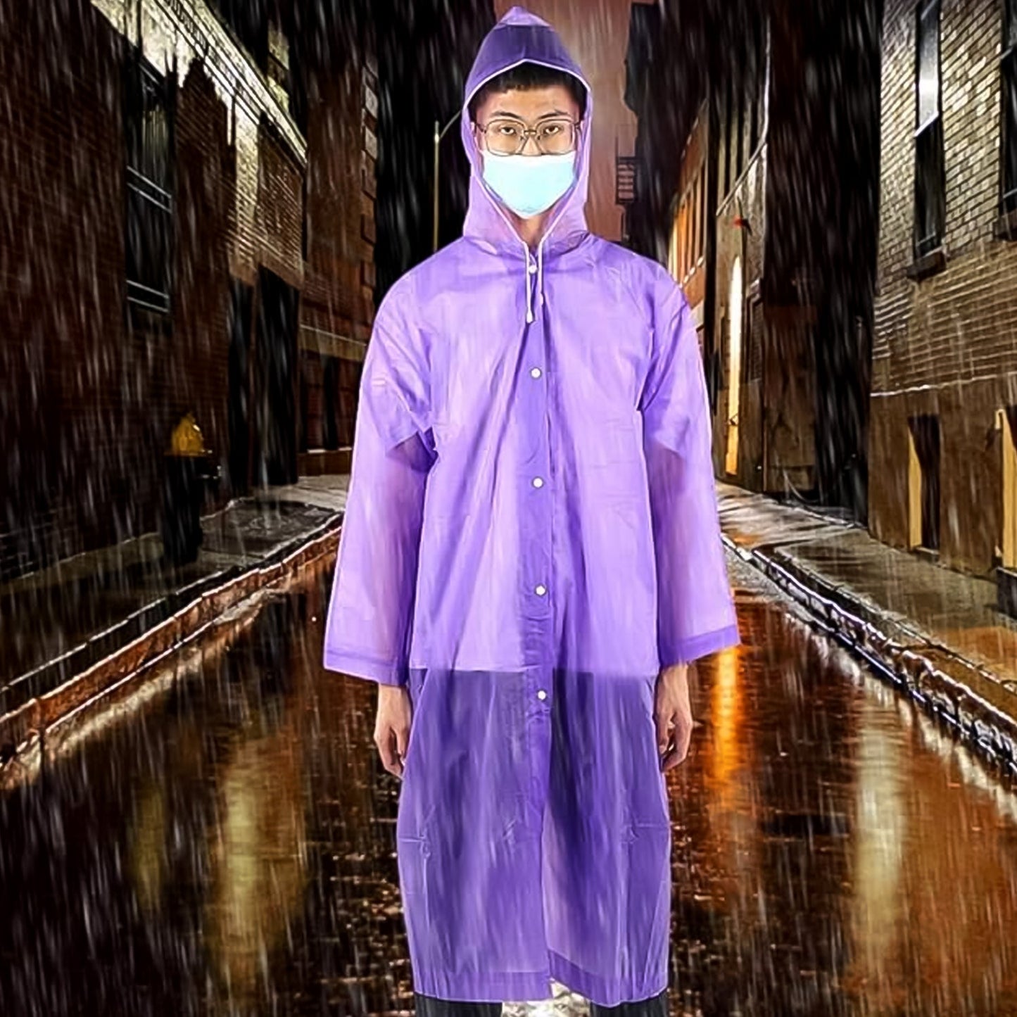 EVA Raincoat Protect Body Arms Legs, Waterproof Reusable Rain Poncho for Women Men Adult Kids Outdoor Traveling Eva Material Raincoat / Rain wear / Rain Suit for Outdoor Accessory (1pc) - Springkart 