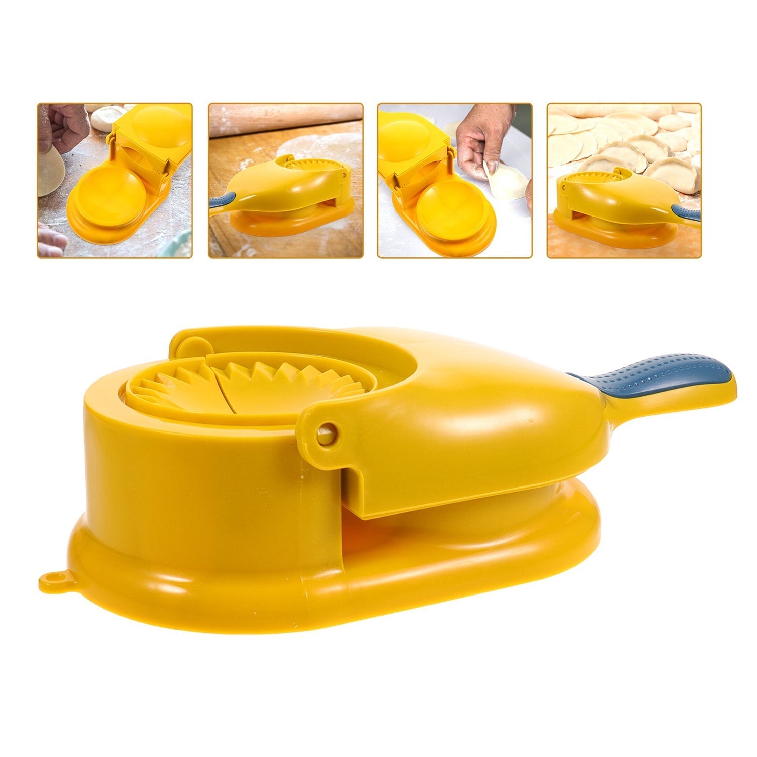 DUMPLING SKIN PRESS MOULD FOR GUJIYA , GHUGHRA , MOMOS MAKING, 2 IN 1 DUMPLING MAKER MOULD MACHINE, KITCHEN DUMPLING MAKING TOOL - Springkart 
