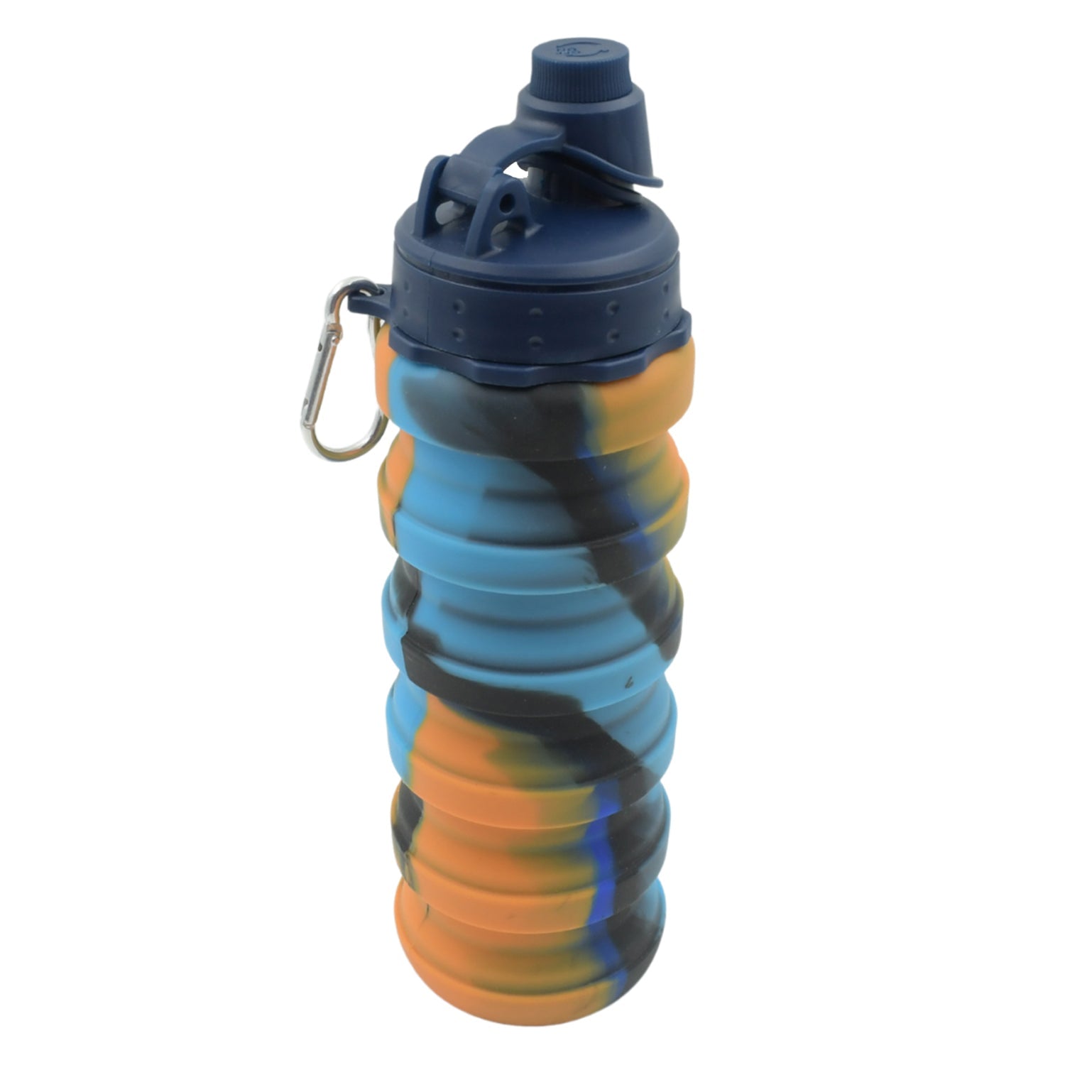 Foldable Water Bottle, Silicone Leak Proof Portable Sports Travel Water Bottle for Outdoor, Gym, Hiking (1 Pc / 24 cm Foldable) - Springkart 