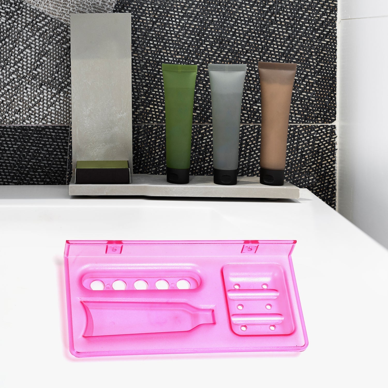 SHOP A WIDE RANGE OF BATHROOM WARE PRODUCTS FROM PURE SOURCE INDIA, IN THIS PACK THERE COMING 3IN1 GLASS SOAP DISH, WHICH IS SUITABLE TO USE ON STAND. - Springkart 