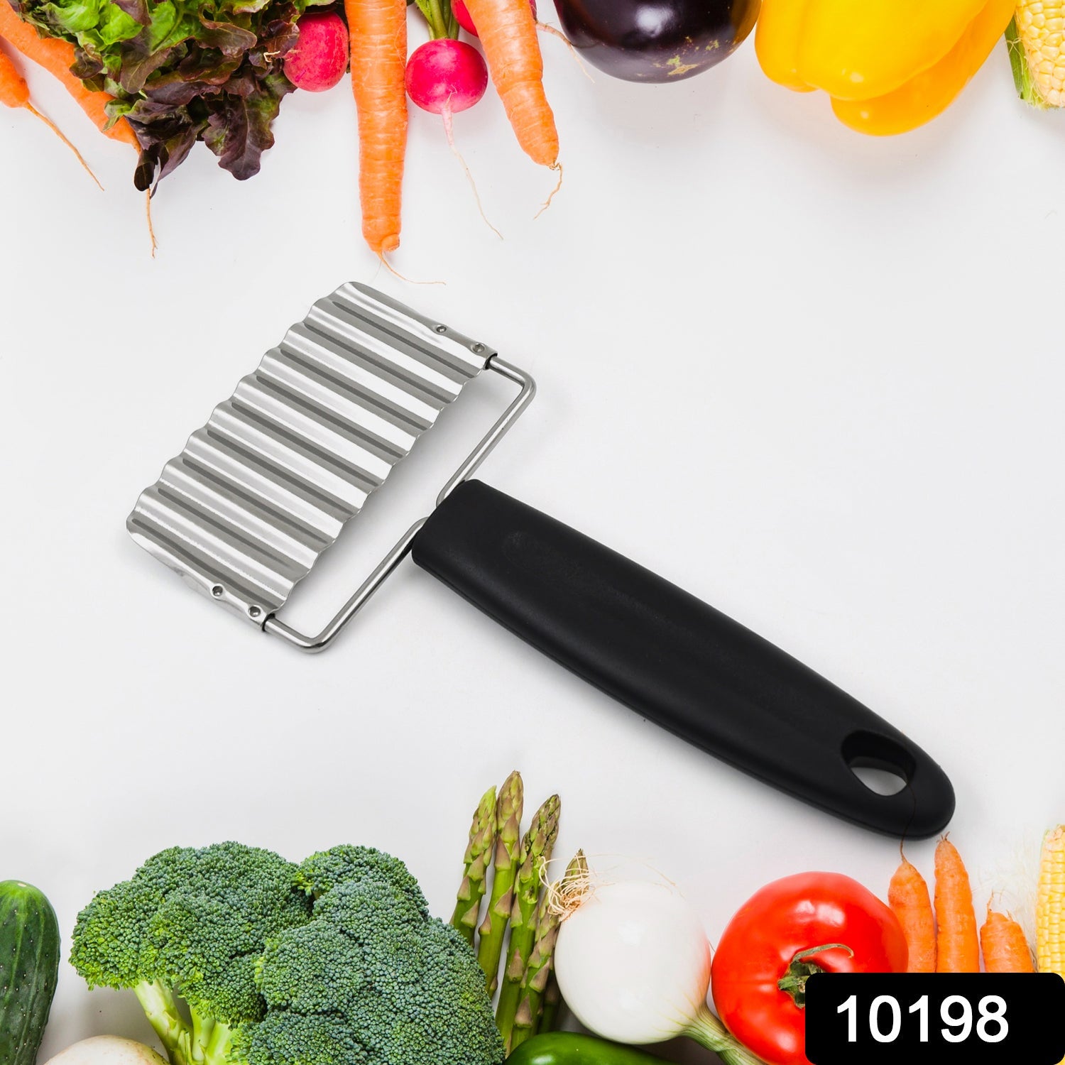 Stainless Steel Vegetable Salad Chopping Knife Crinkle Cutters 