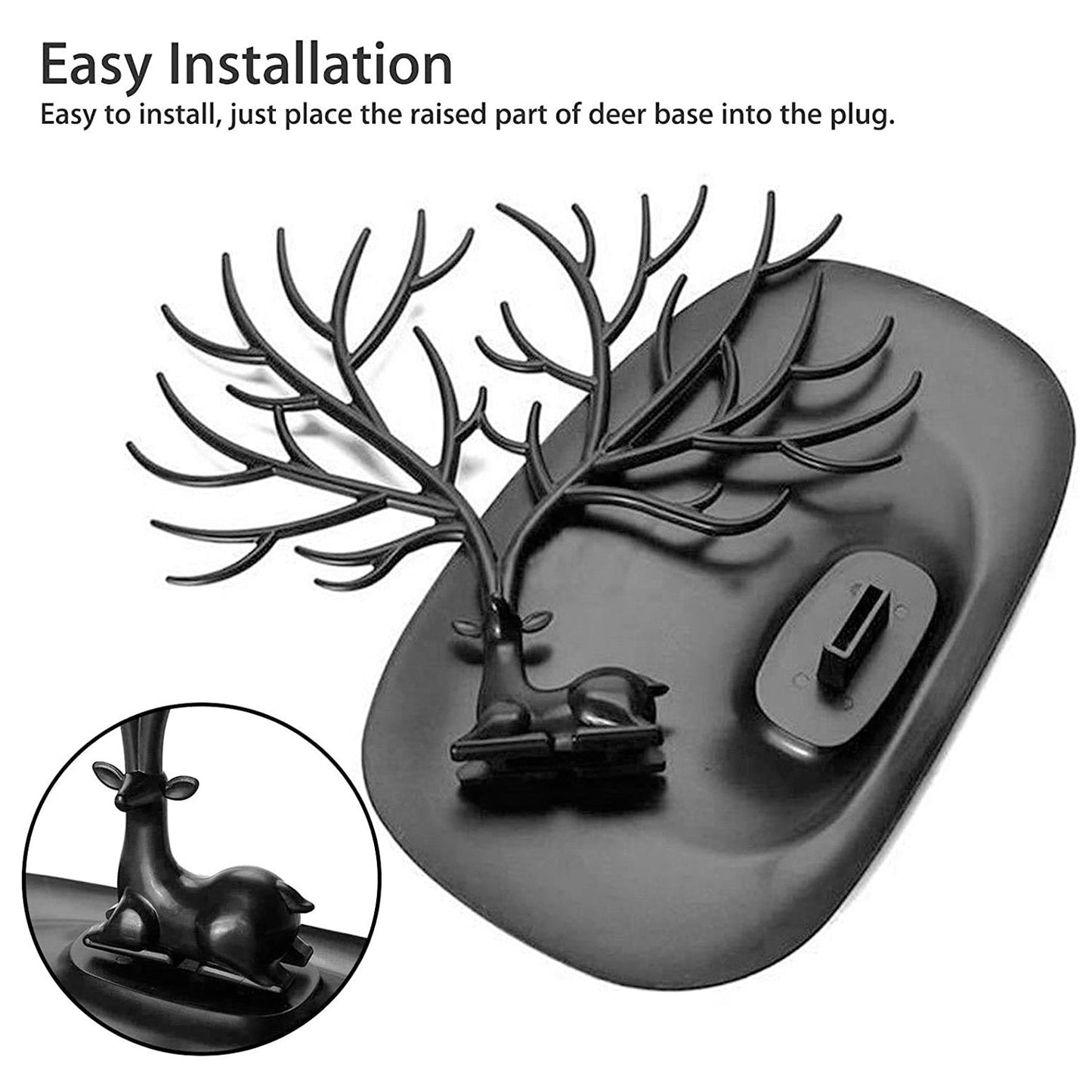 Deer Shaped Jewellery Display Holder Earring Necklace Holder Organiser (1Pc Only) - Springkart 
