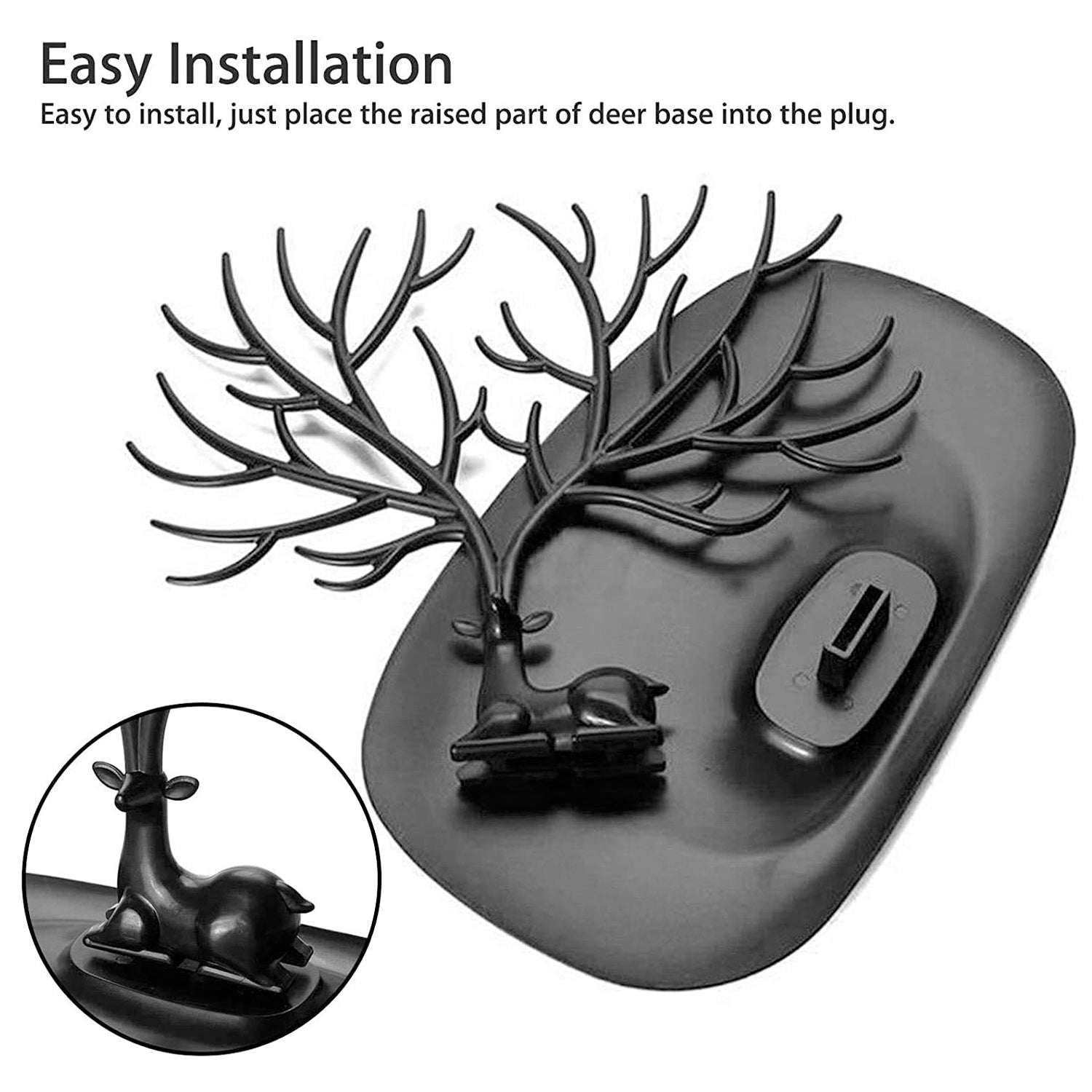 Deer Shaped Jewellery Display Holder Earring Necklace Holder Organiser (1Pc Only) - Springkart 