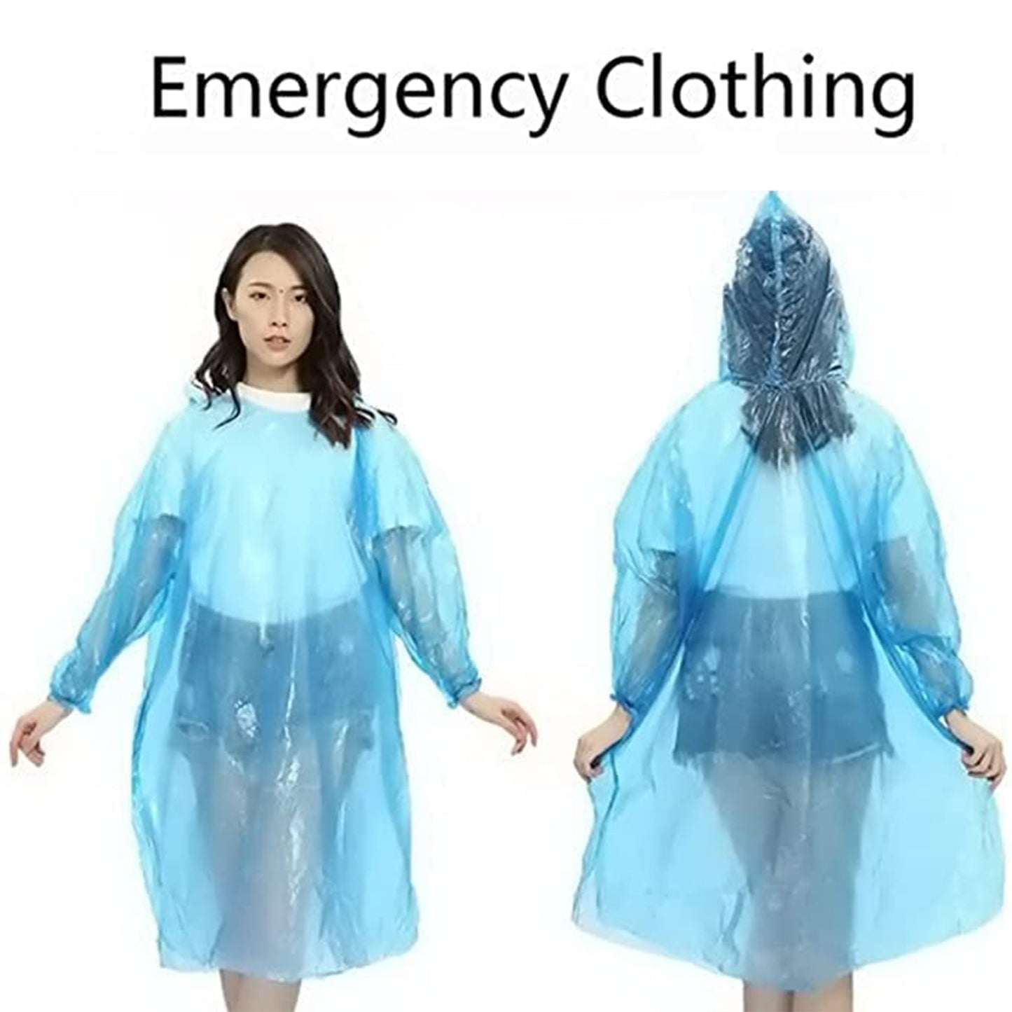 Plastic pocket sized Raincoat, Reusable Free Size Raincoat - Springkart 