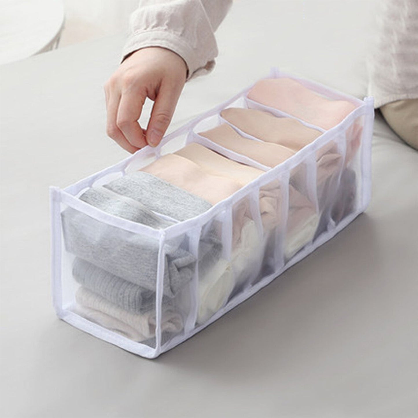 Laundry 7 section bag widely used for storing and managing laundry cloths and stuffs etc. - Springkart 