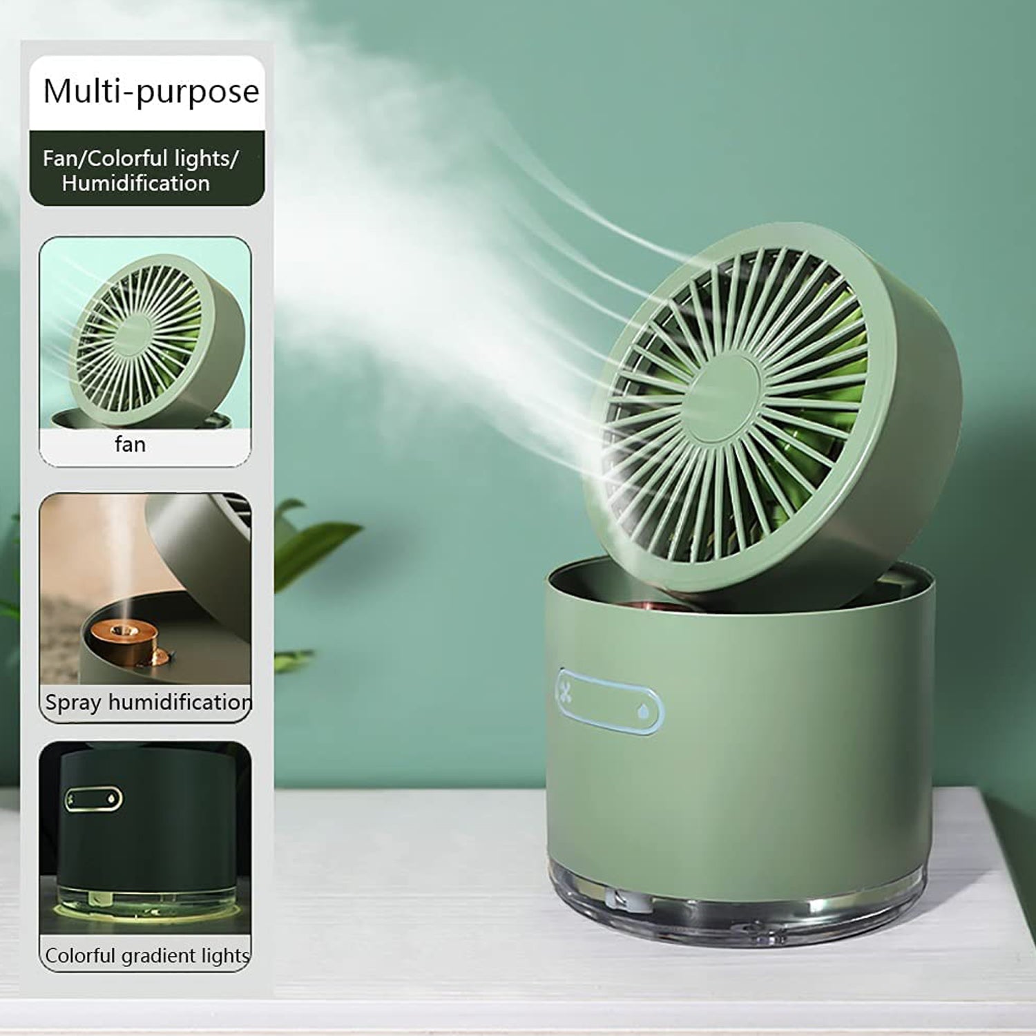Mini Desktop Cooling Fan with Humidifier Spray - Springkart 