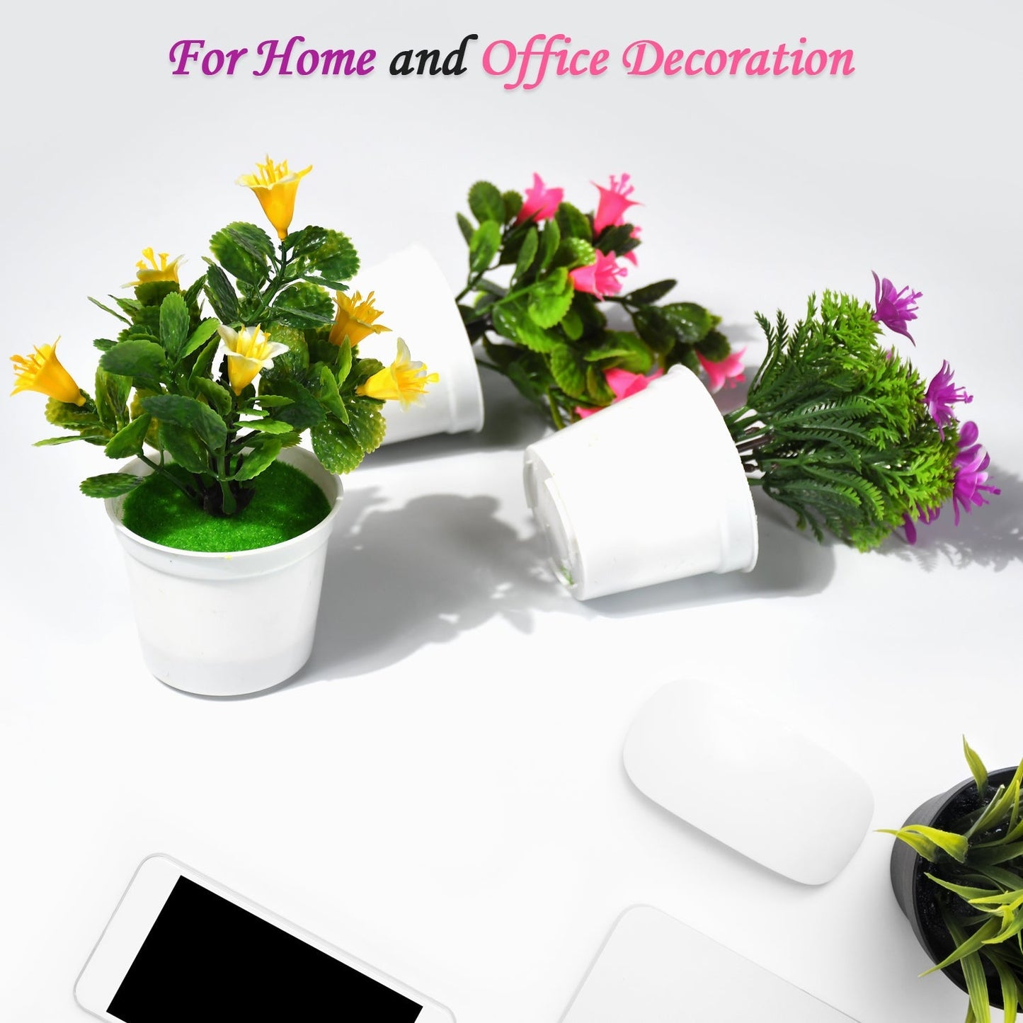 Flower Pot Artificial Decoration Plant | Natural Look & Plastic Material For Home , Hotels , Office & Multiuse Pot - Springkart 