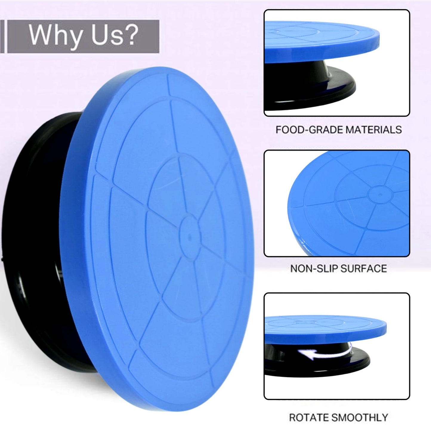 Cake Stand Revolving Decorating Turntable Easy Rotate Cake Stand For Home & Birthday Party Use - Springkart 