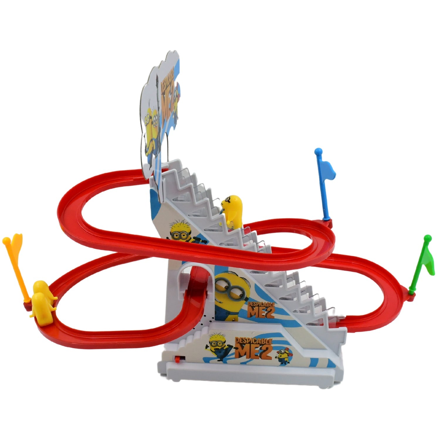 Ducks Climb Stairs Toy Roller Coaster, Electric Duck Chasing Race Track Set, Fun Duck Stair Climbing Toy with Flashing Lights Music and 3 Ducks, Small Ducks Climbing Toys - Springkart 