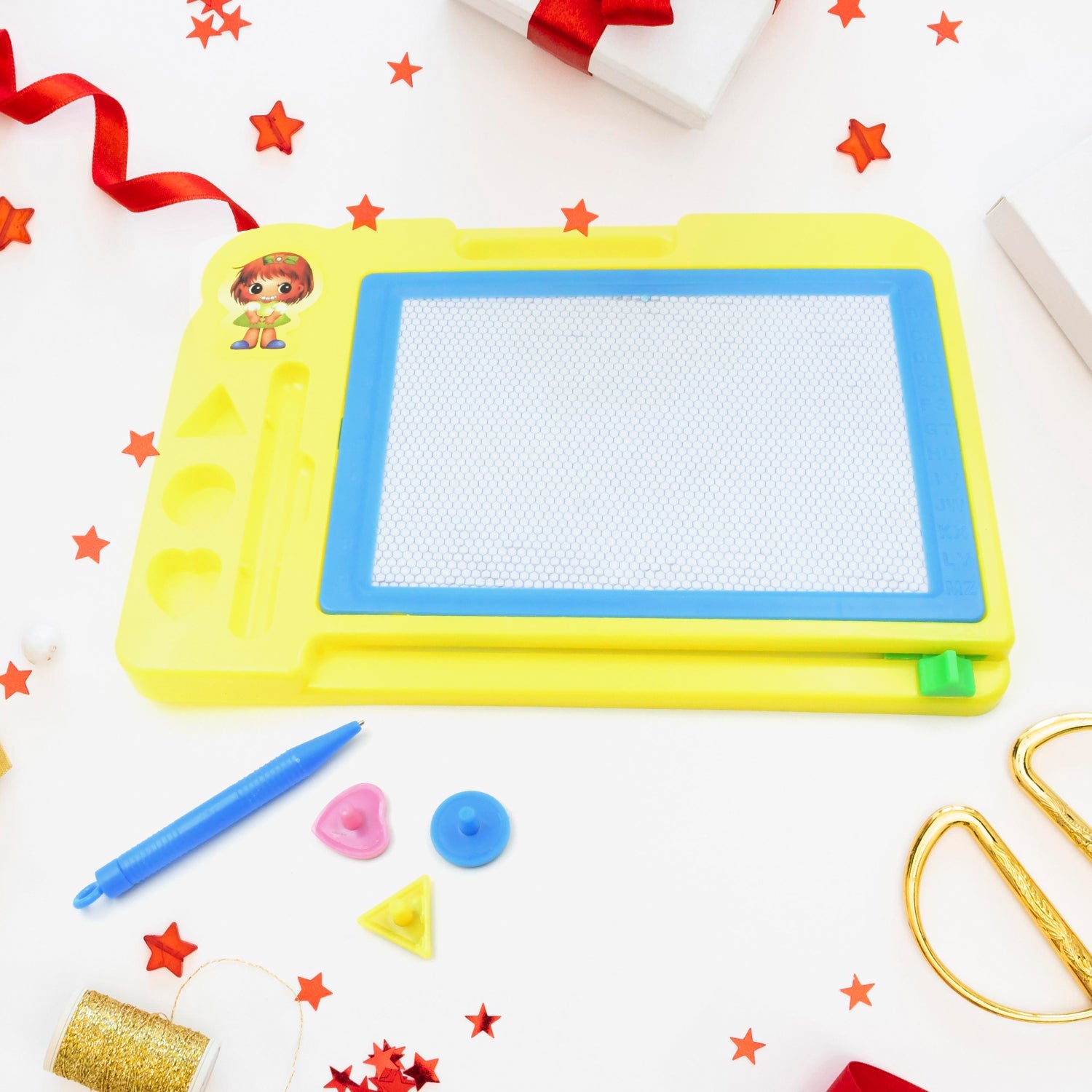 Children Magic Slate Pen Doodle Pad Erasable Drawing Easy Reading Writing Learning Graffiti Board Kids Gift Toy Magnetic Painting Sketch Pad for Baby Children (1 Pc Mix Color) - Springkart 