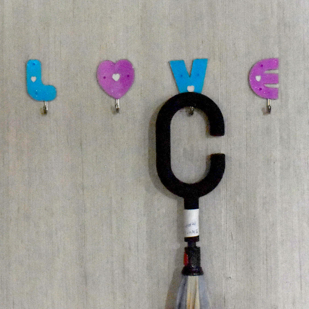 Love Shape Self Adhesive Hooks - Springkart 