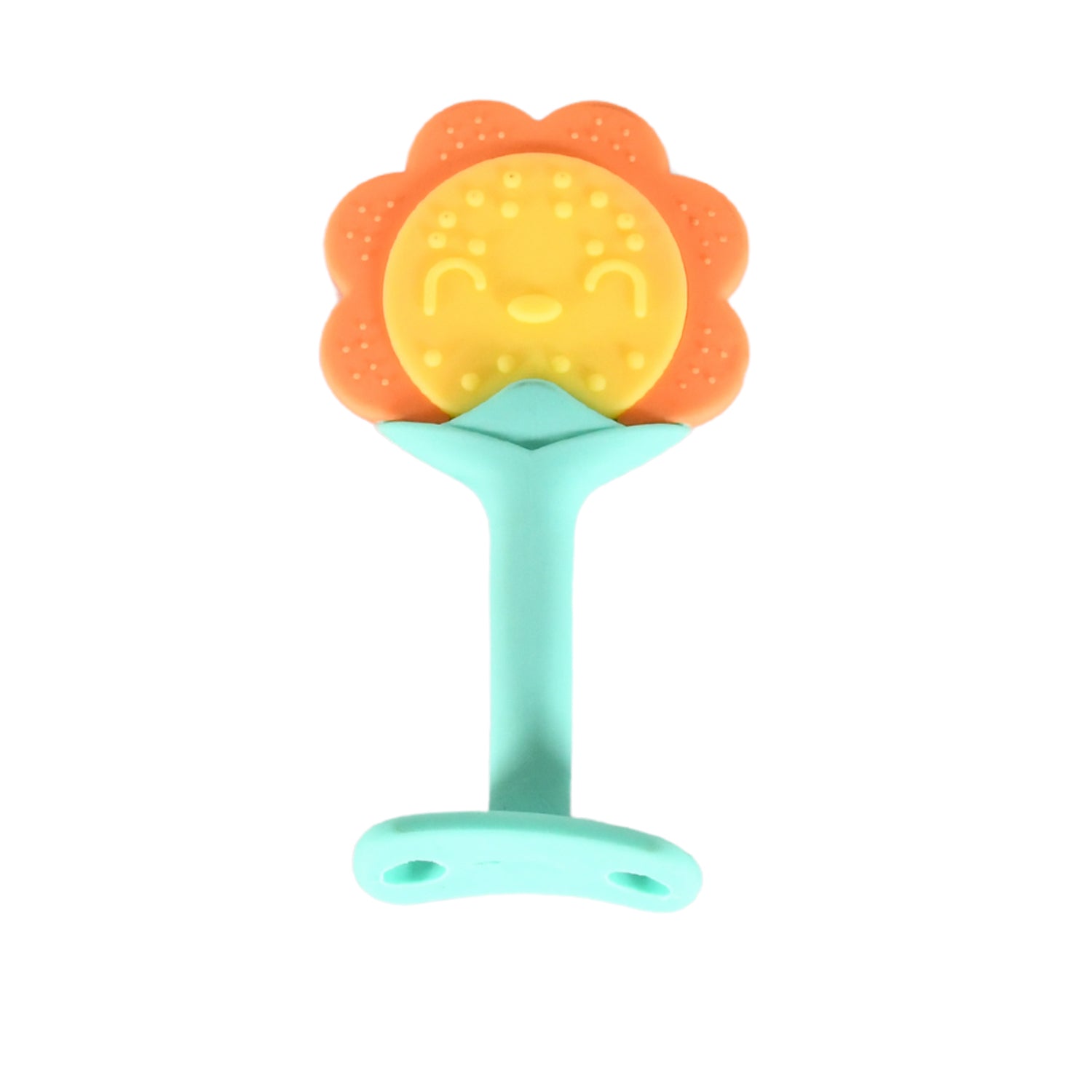 Baby Silicone Teether, Fruit Teether for Toddlers,100% Food Grade Silicone Teether, Non-Toxic & Latex Free Suitable for Kids Above 3 Months Sunflower, Moon Shape(1 Pc) - Springkart 