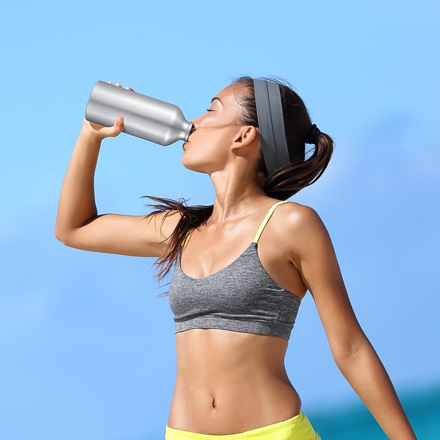 Aluminium Sports Water Bottle, 1 Pc (Capacity 750 ML Approx) - Springkart 