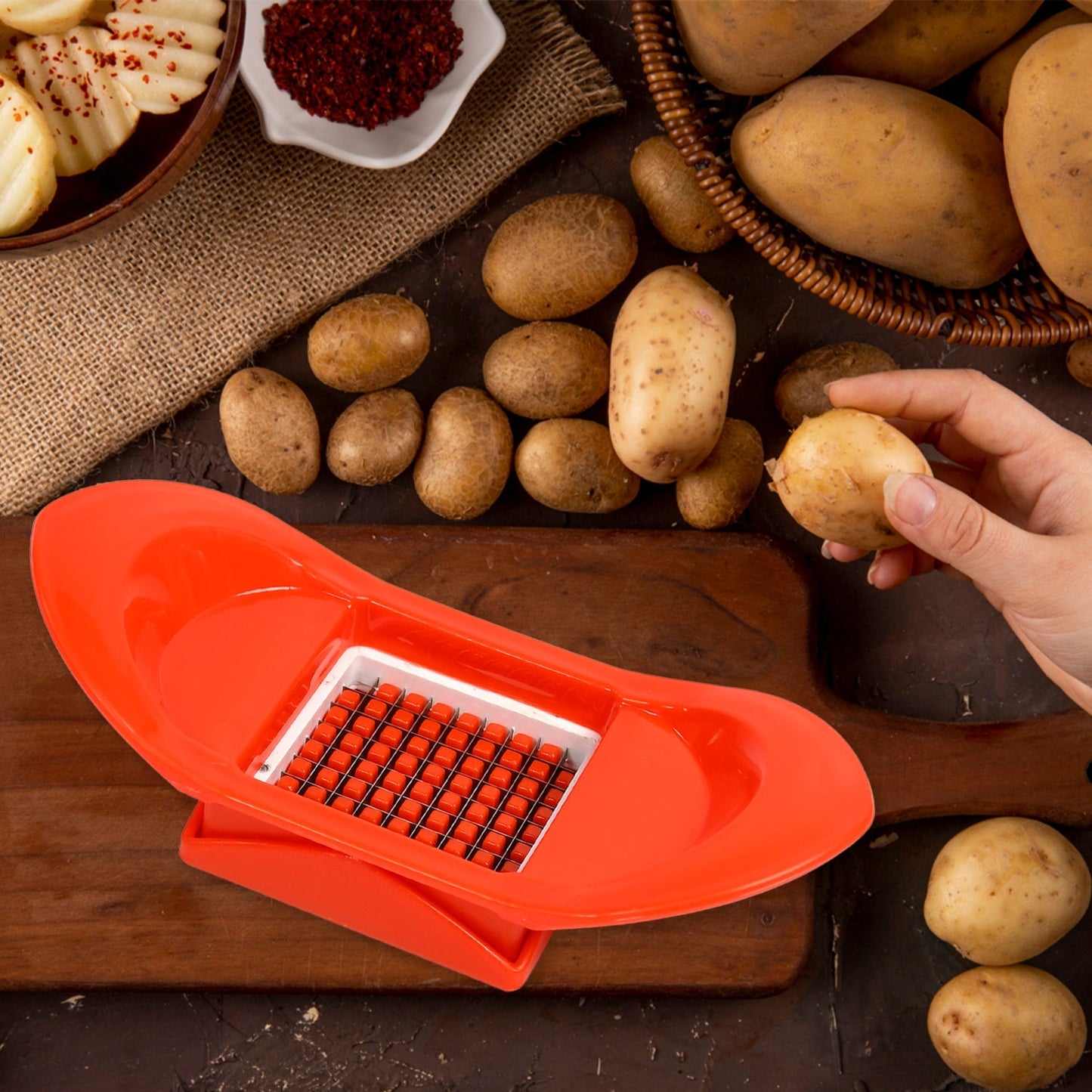 French Fry Fries Cutter Peeler Potato Chip Vegetable Slicer Cooking Tools Finger Chips Cutter - Springkart 