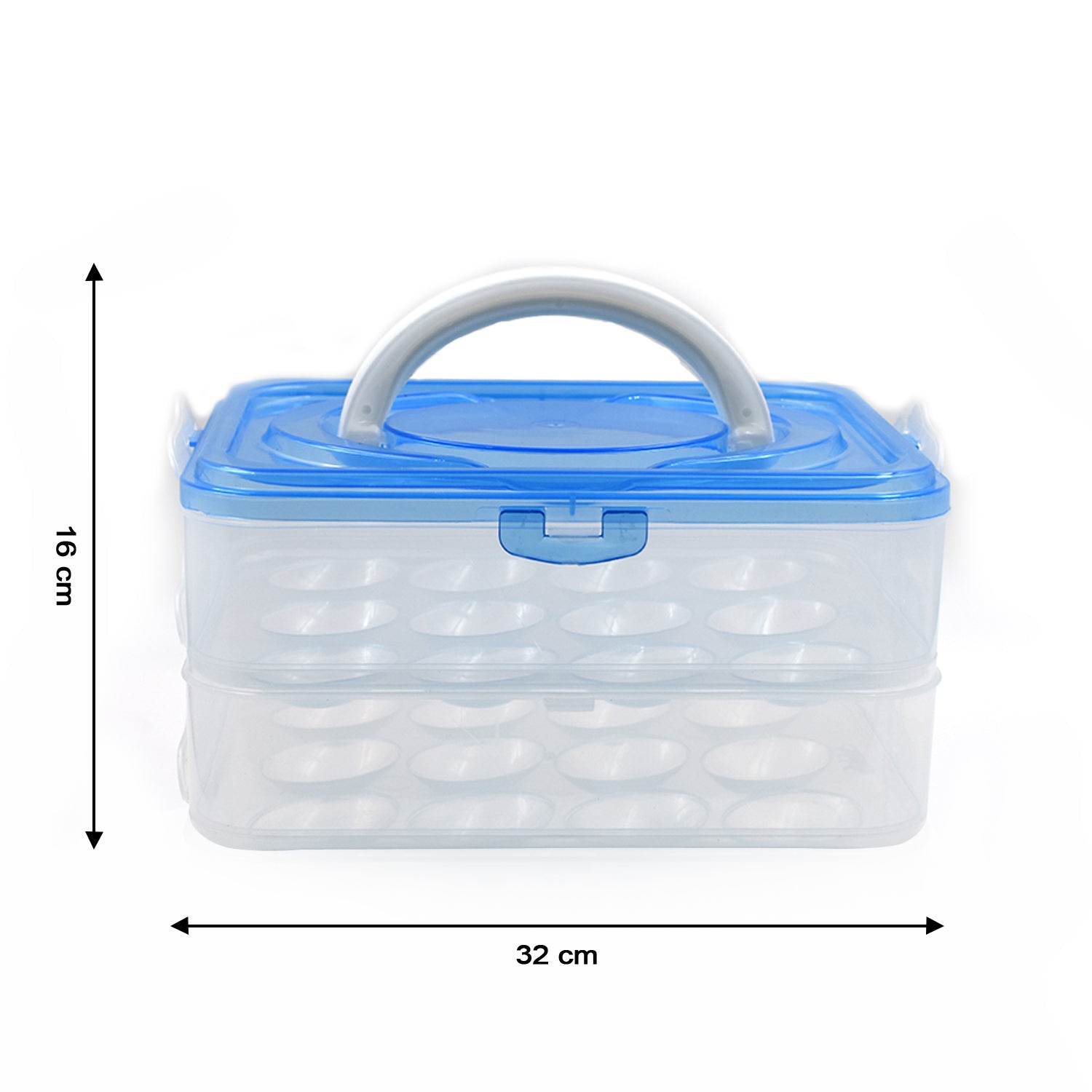 Double Layer Premium 48 Grid Egg Storage Box for Egg Storage Container - Springkart 