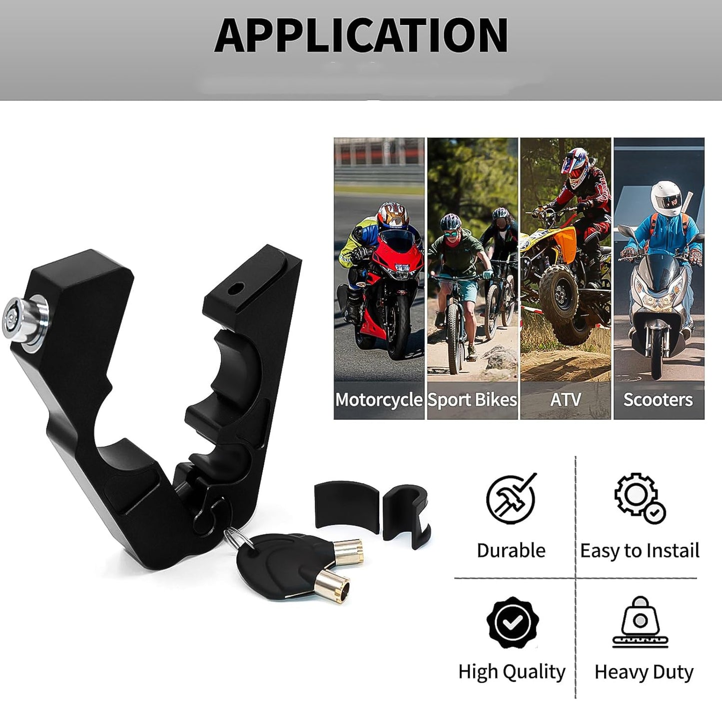 Motorcycle Grip Lock Universal Motorcycle Handlebar Throttle Grip Security Lock - Springkart 