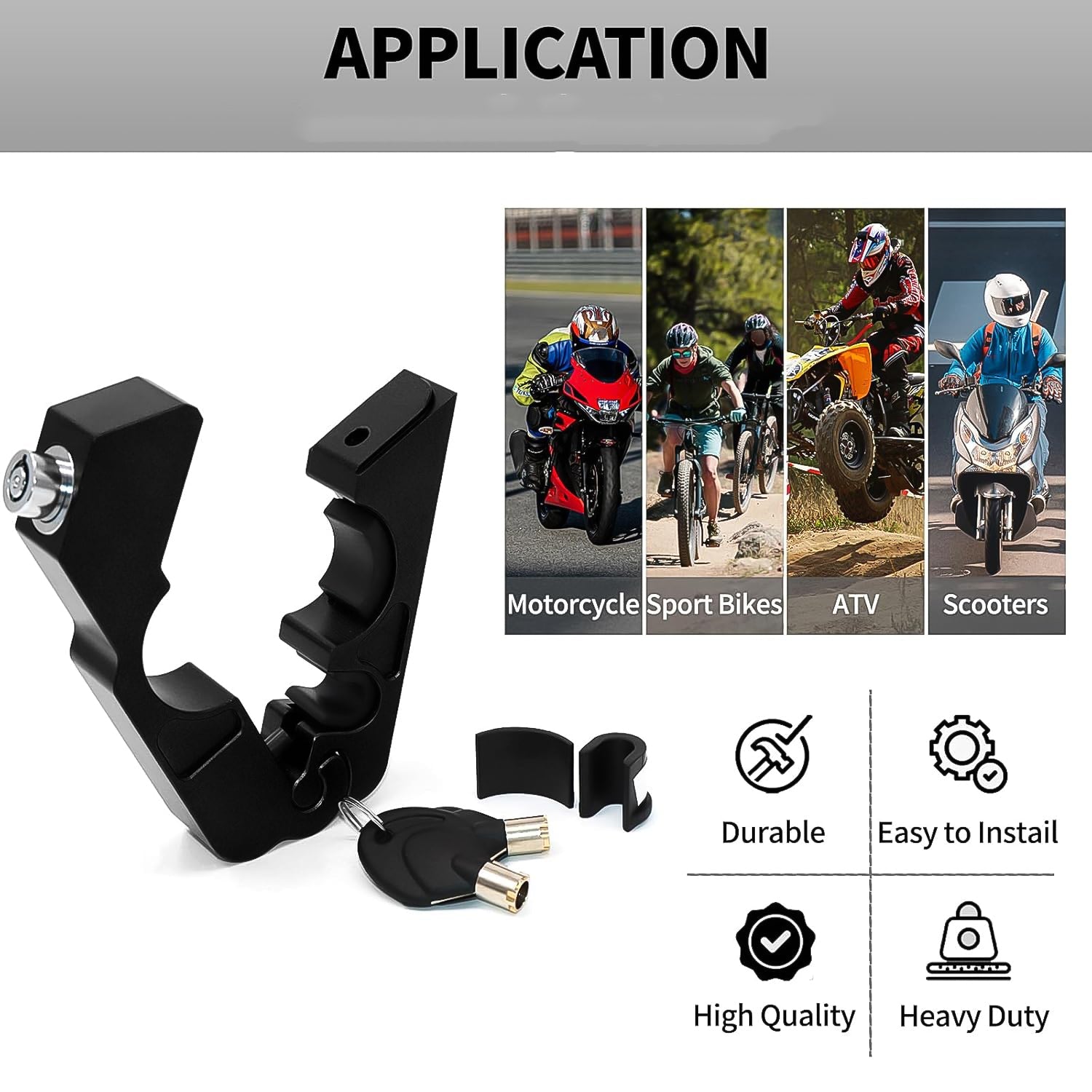 Motorcycle Grip Lock Universal Motorcycle Handlebar Throttle Grip Security Lock - Springkart 
