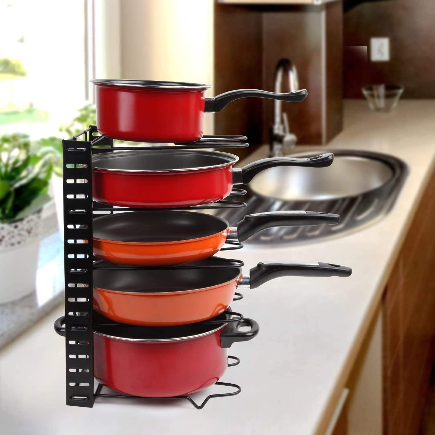 Multipurpose Pan & Pot Organizer Rack (1 Pc) - Springkart 