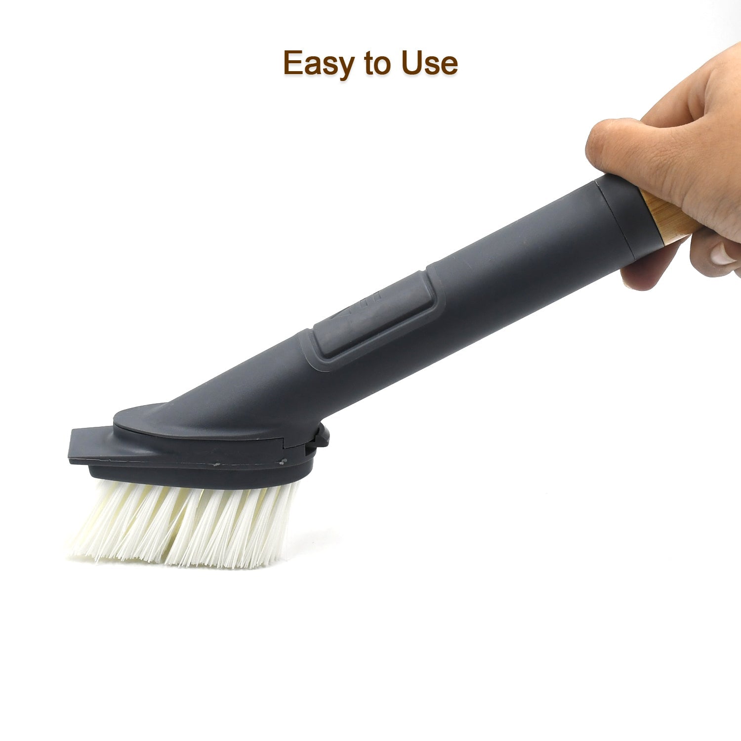 Cleaning Brushes Set, Scrub Brush Bathroom Brush, Long Handle Liquid Dispenser Pot Washing Brush - Springkart 