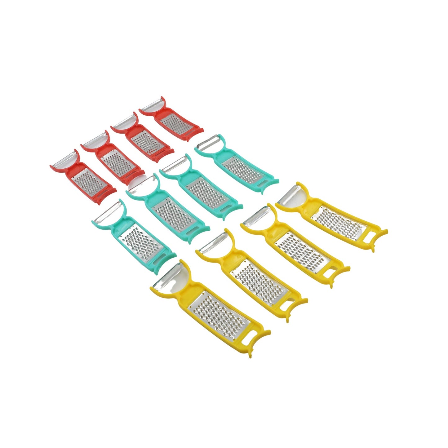 Kitchen 3 in 1 Multi Purpose Vegetable Peeler Grater Cutter for Food Preparation Kitchen 3 in 1 Multi Purpose Vegetable Peeler Grater Cutter for Food Preparation (12 Pc Set) - Springkart 