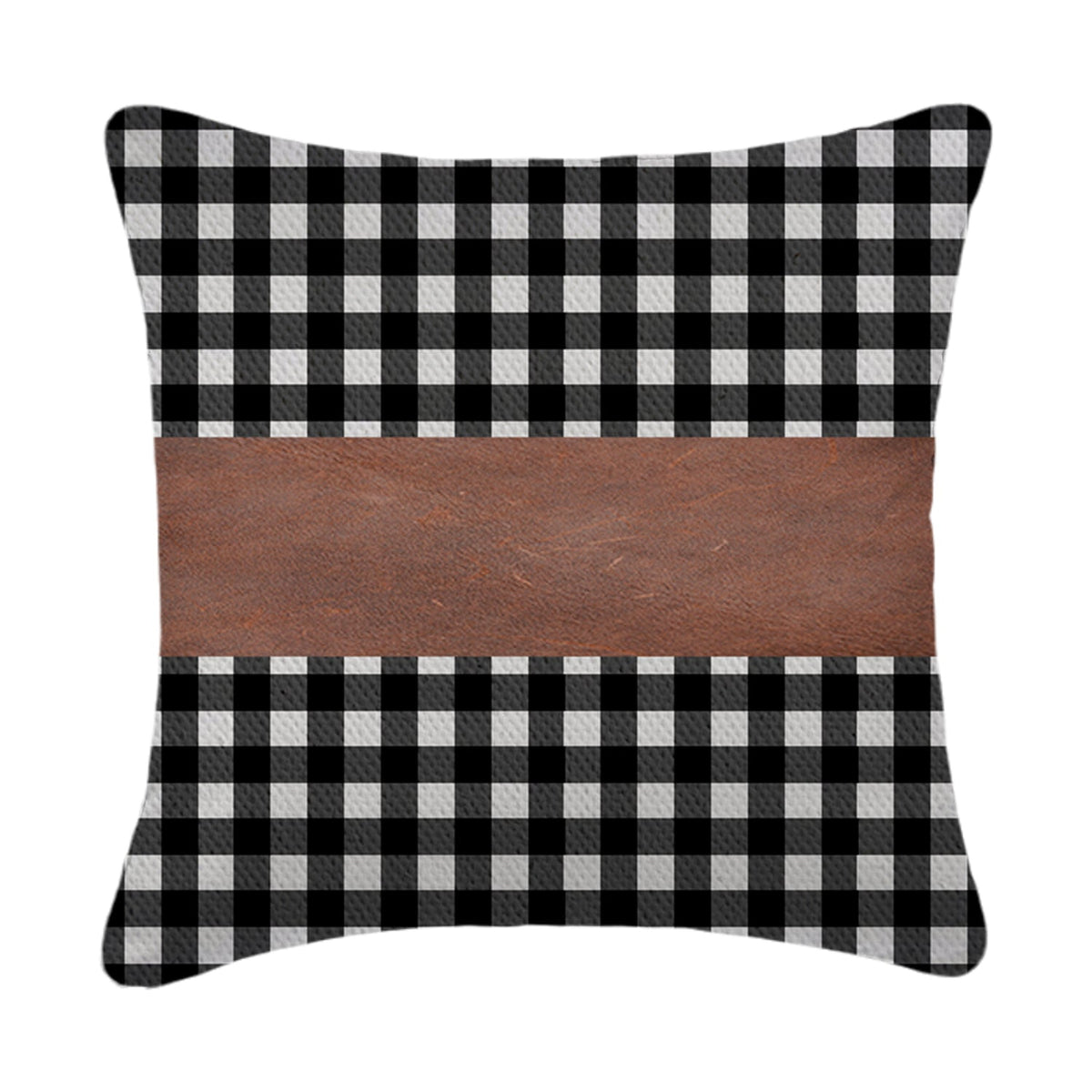 Pillow Covers, Leather & Cotton Cushion Covers (15 × 15 Inch / 1 Pair / 2 Pc) - Springkart 