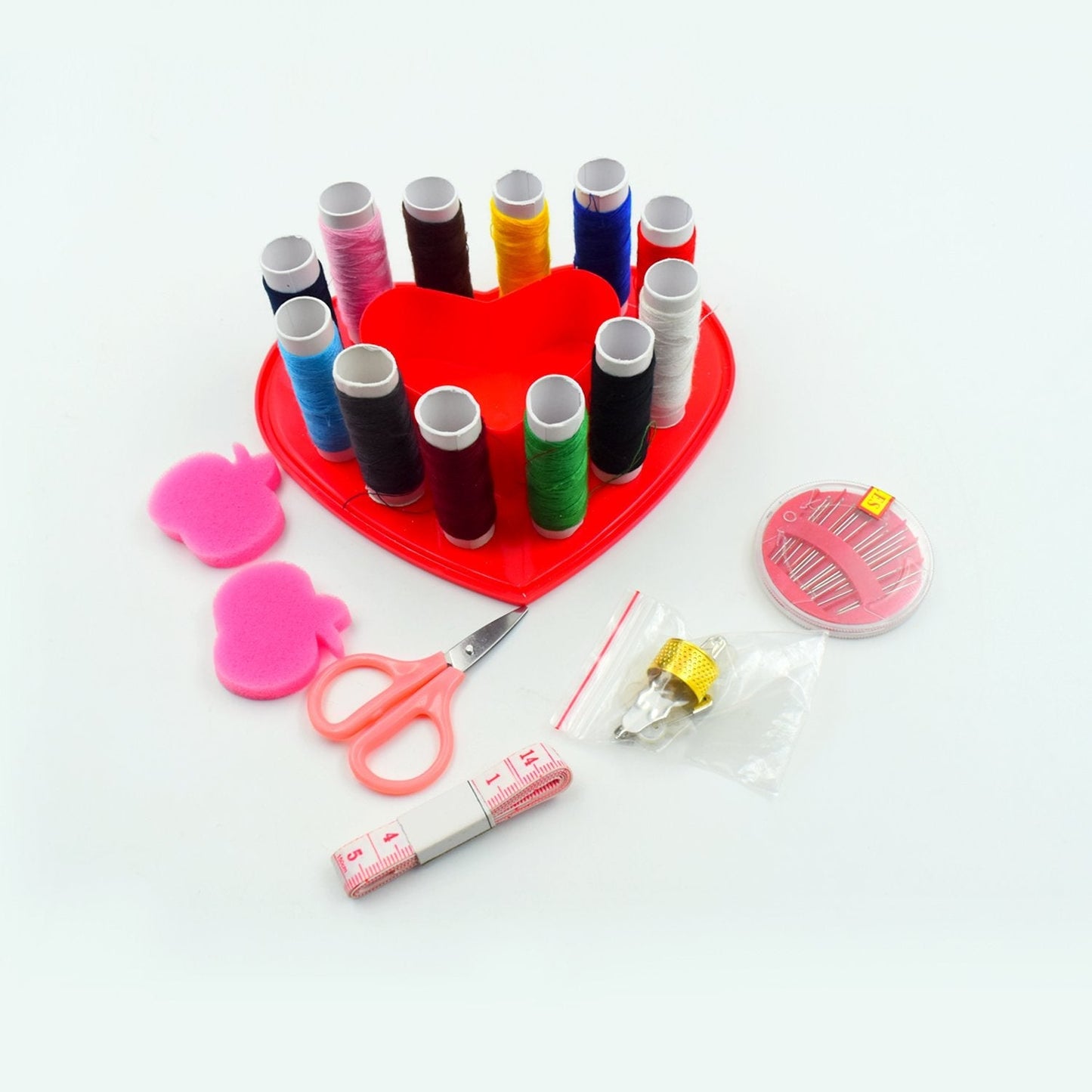 Heart-Shaped Sewing Box Multi-Functional Convenient Sewing Tools - Springkart 
