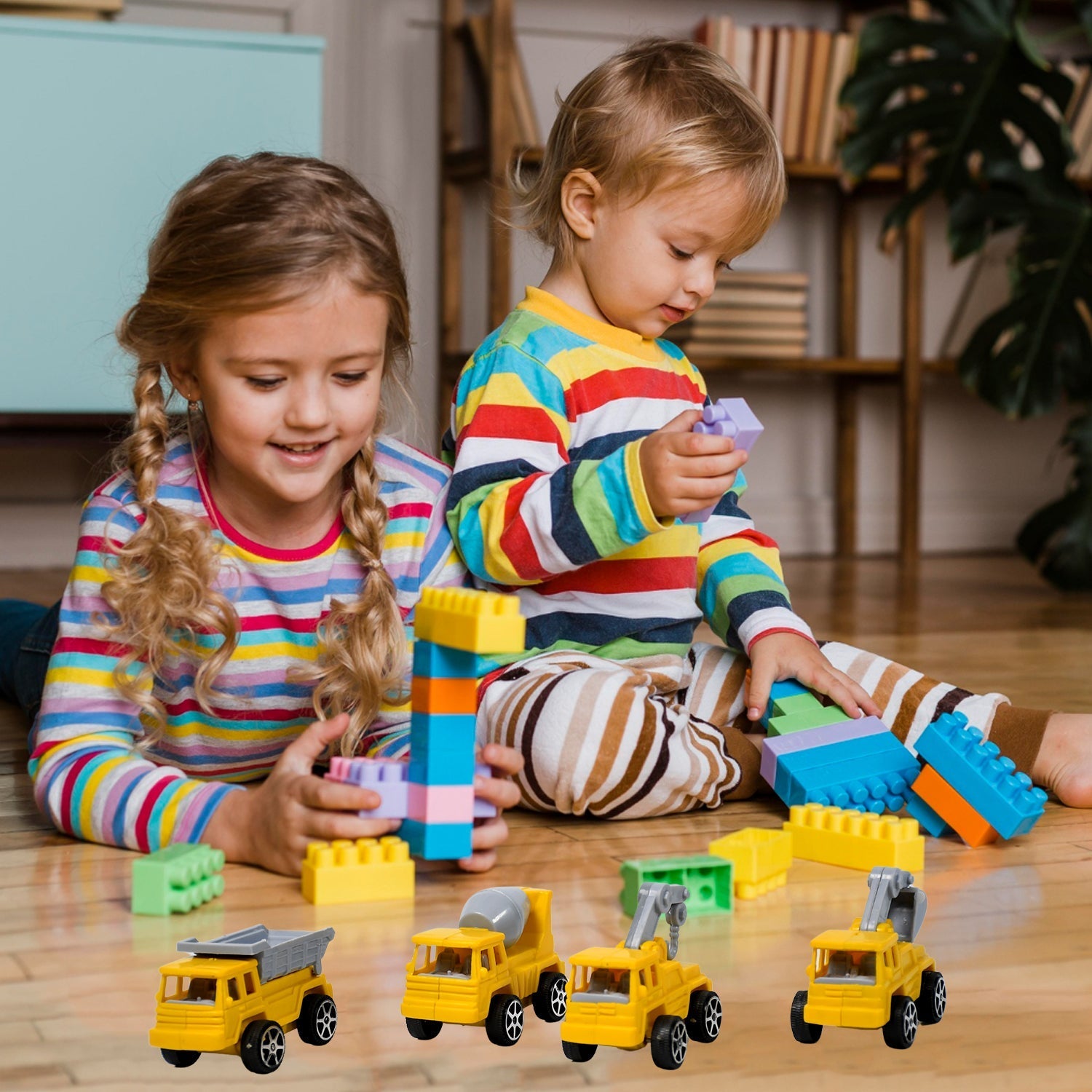 Mini Construction Toy Construction Truck Toys Construction Vehicles Alloy Truck Head, Excavator Digger Bulldozer Crane Toy For Boy Girl Toddler Gifts - Springkart 