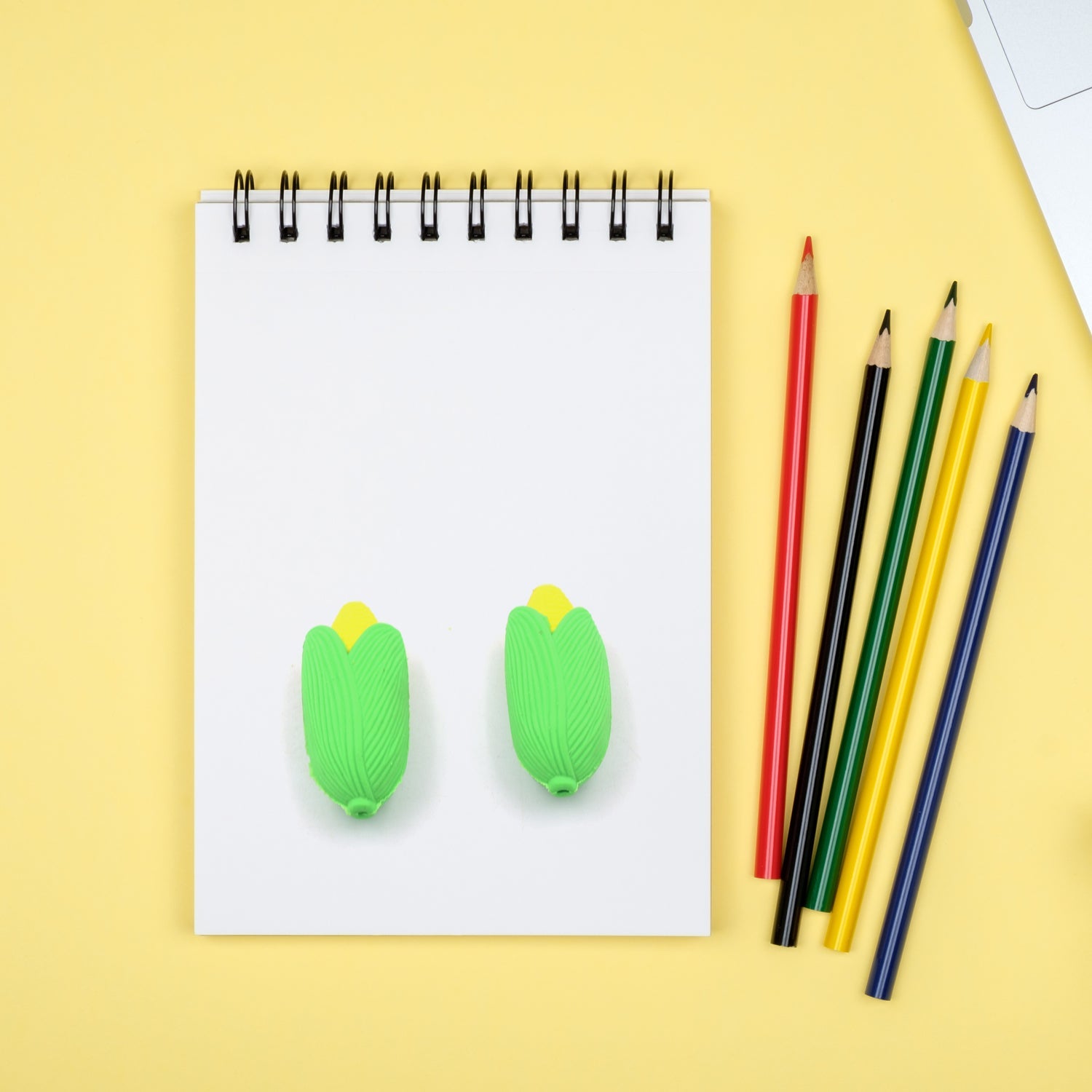 Corn Shape School Eraser High Qulaity ( 2 Pc Set ) - Springkart 
