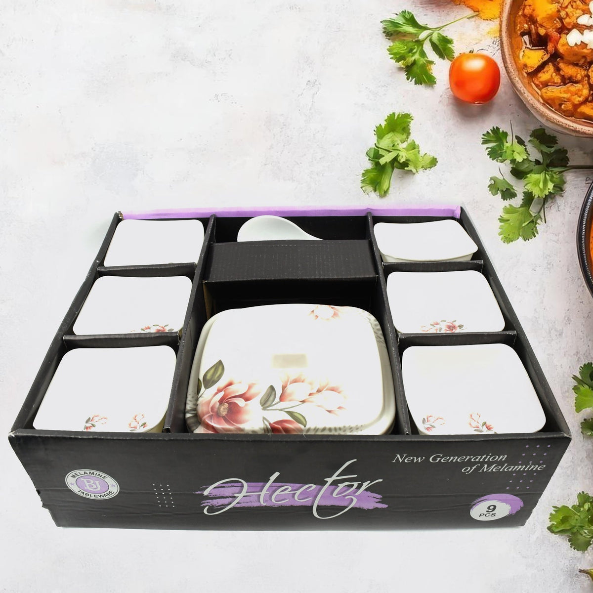 Hector High Quality Dinning Dinner / Pudding Set (9 Pcs set) - Springkart 