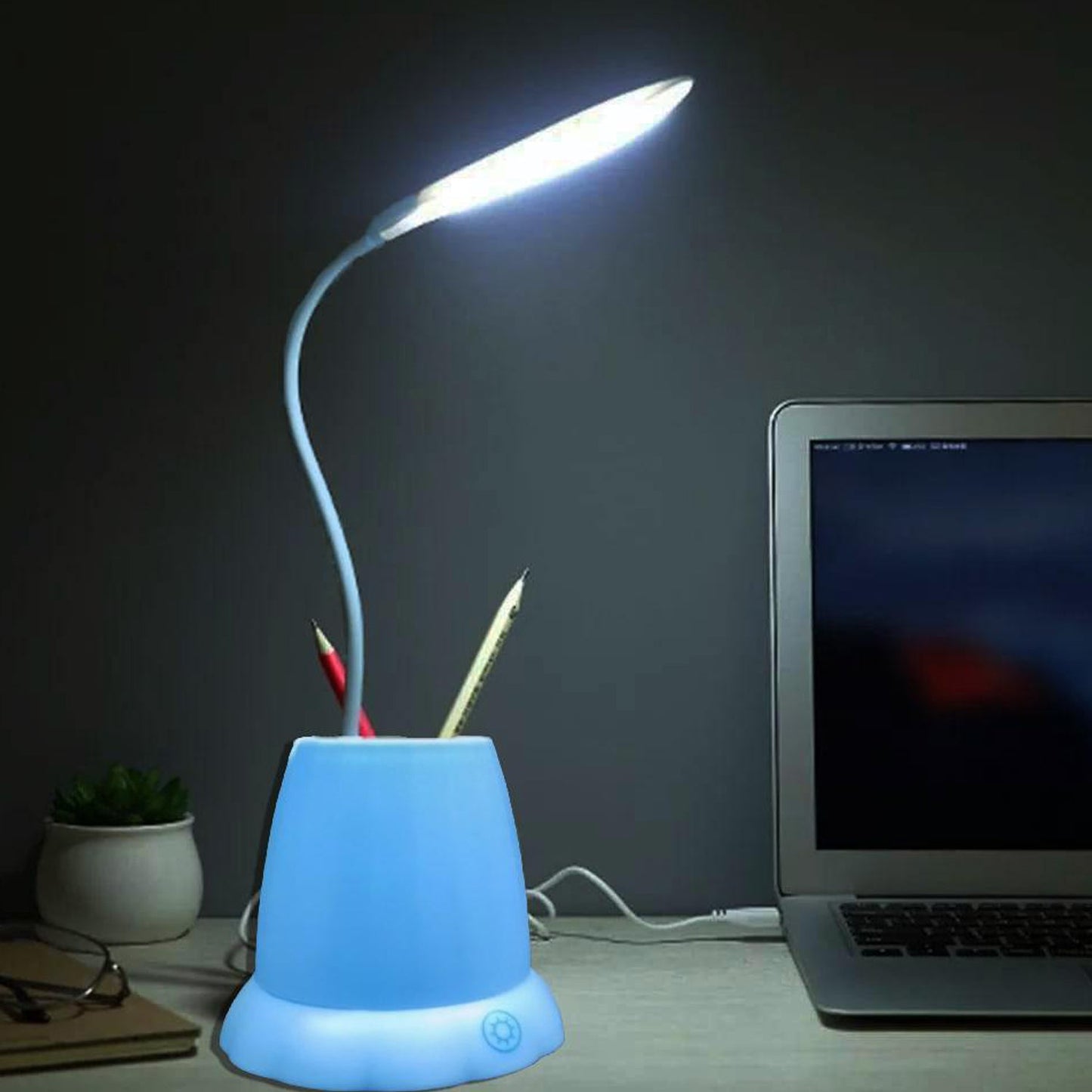 Desk Lamp with Pen Holder Table Lamp with Pencil Stand for Home Office - Springkart 