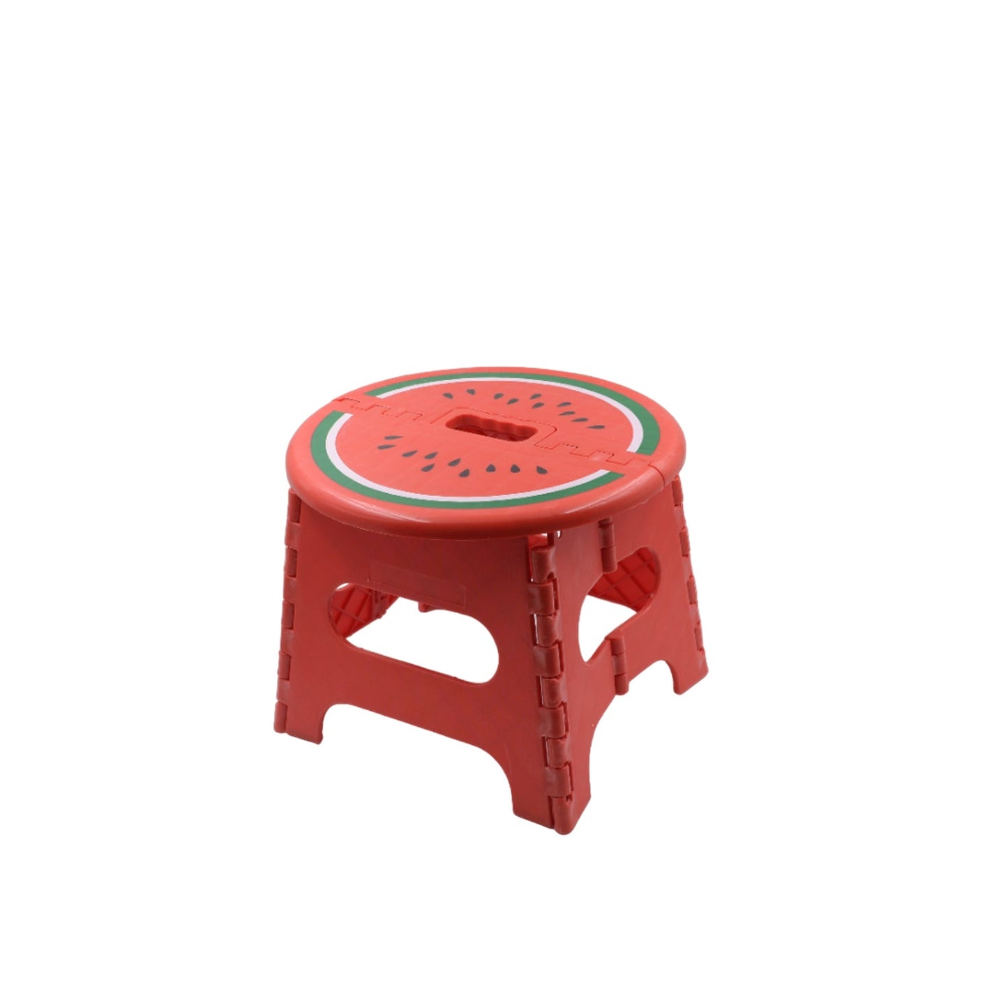 Mix Color Creative Thickening Folding Stool, Fruit Pattern Plastic Low Stool for Kindergarten Small Bench Hinge Handle Design,Learn Game Children's Kids Table Indoor Household Children's Chair Lightweight - Springkart 