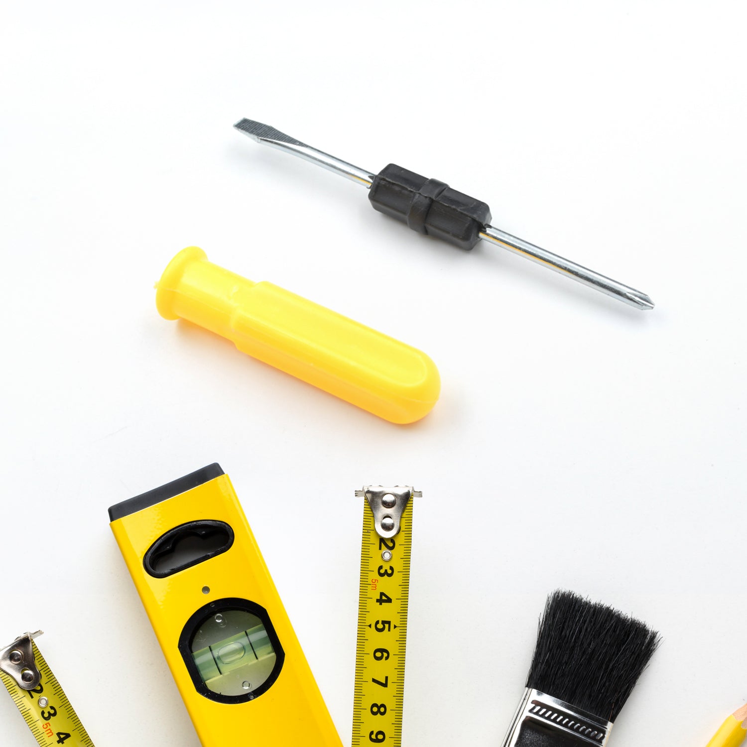 Small Pocket Size 2 in 1 Slotted Cross Head Double Sided Flat Magnetic Screwdriver with PVC Plastic Coated Handle (1 Pc) - Springkart 