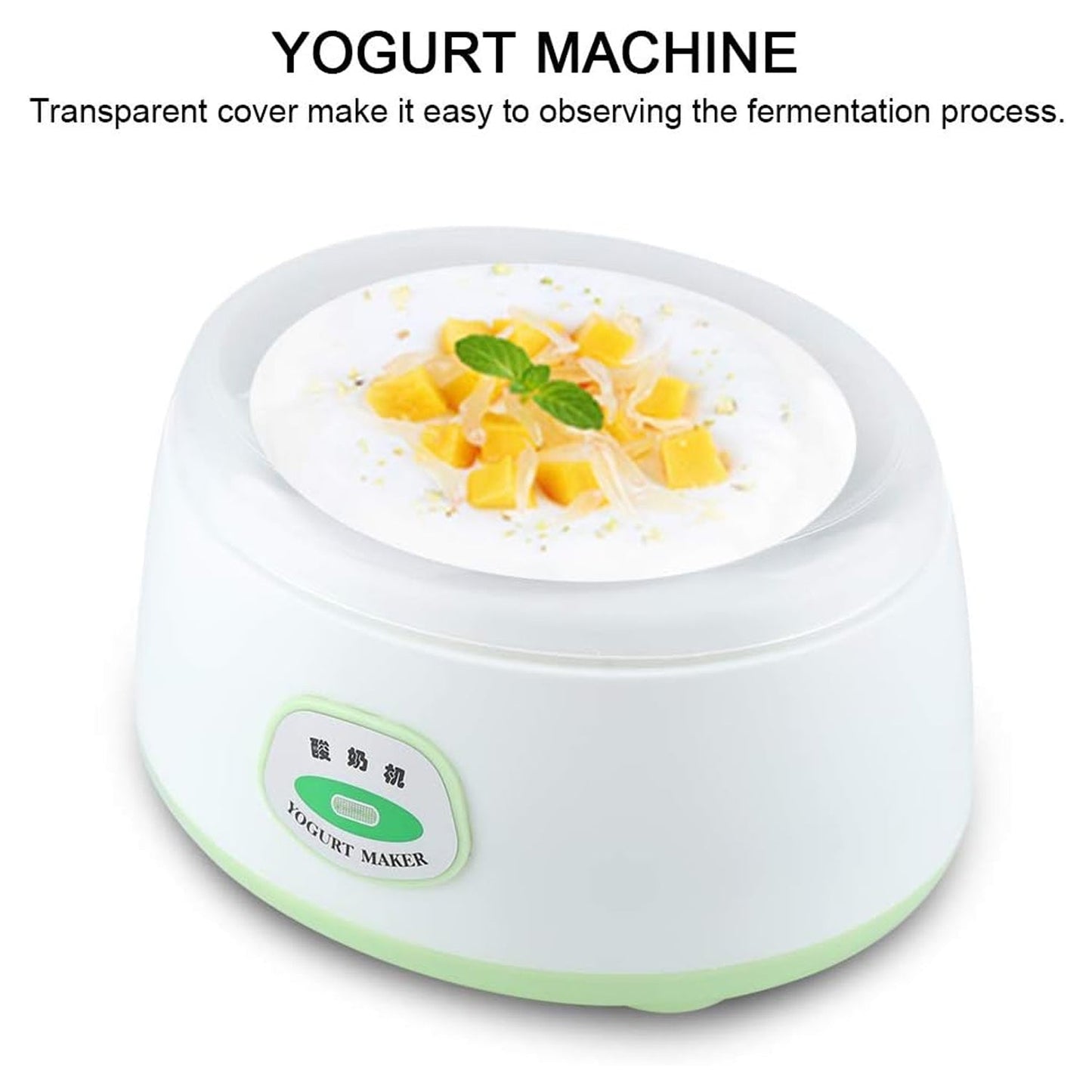 ELECTRONIC YOGURT MAKER, AUTOMATIC YOGURT MAKER MACHINE 1L YOGHURT PLASTIC CONTAINER FOR HOME USE - Springkart 
