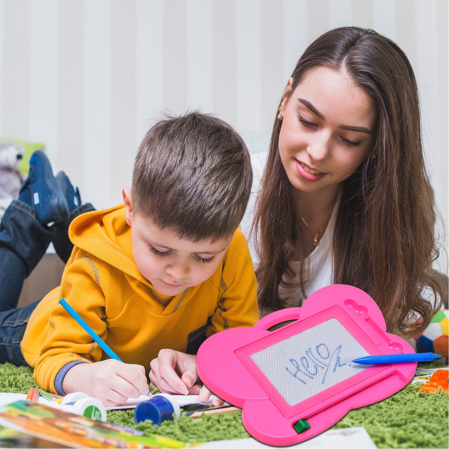 Magic Magnetic Drawing & Writing Slate Toy - Springkart 
